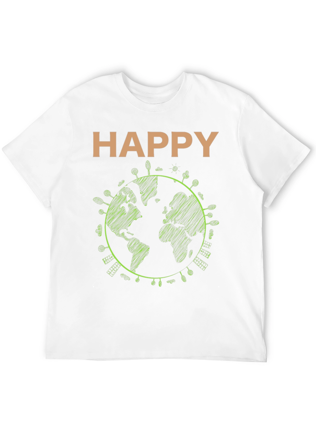 Happy Earth Graphic Tee - Sustainable Style