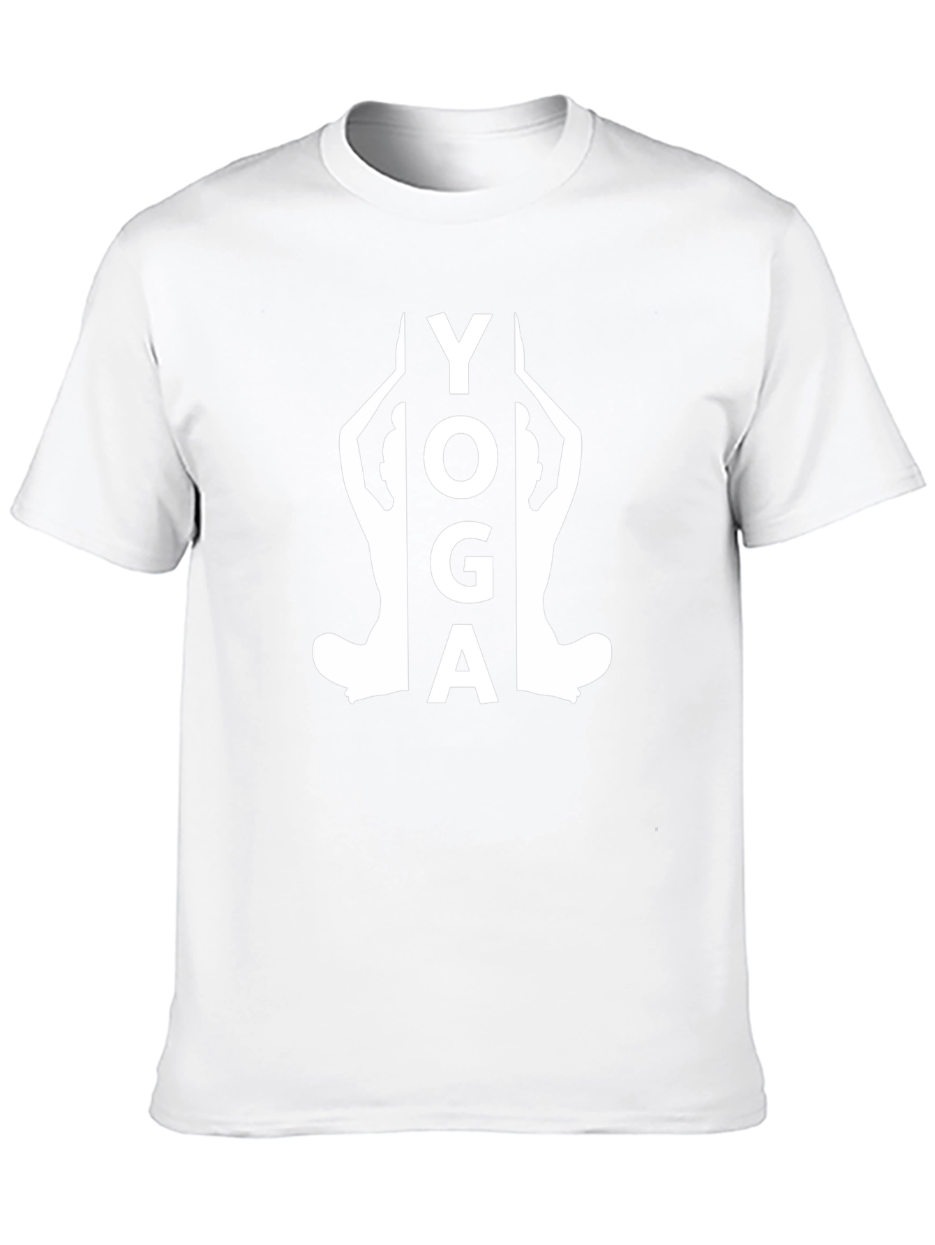 Yoga Silhouette Graphic Tee - Black Cotton Blend