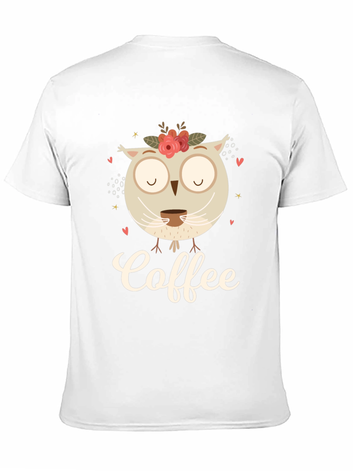 Coffee Owl Graphic Tee - Black