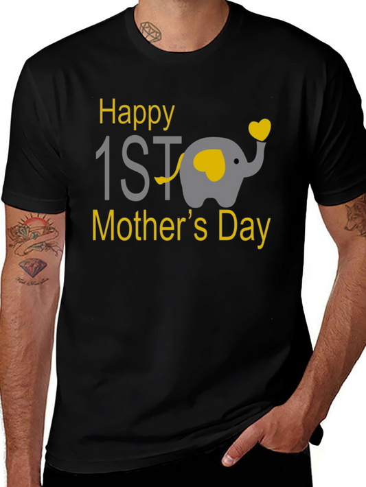 Happy 1st Mothers Day Elephant T-Shirt