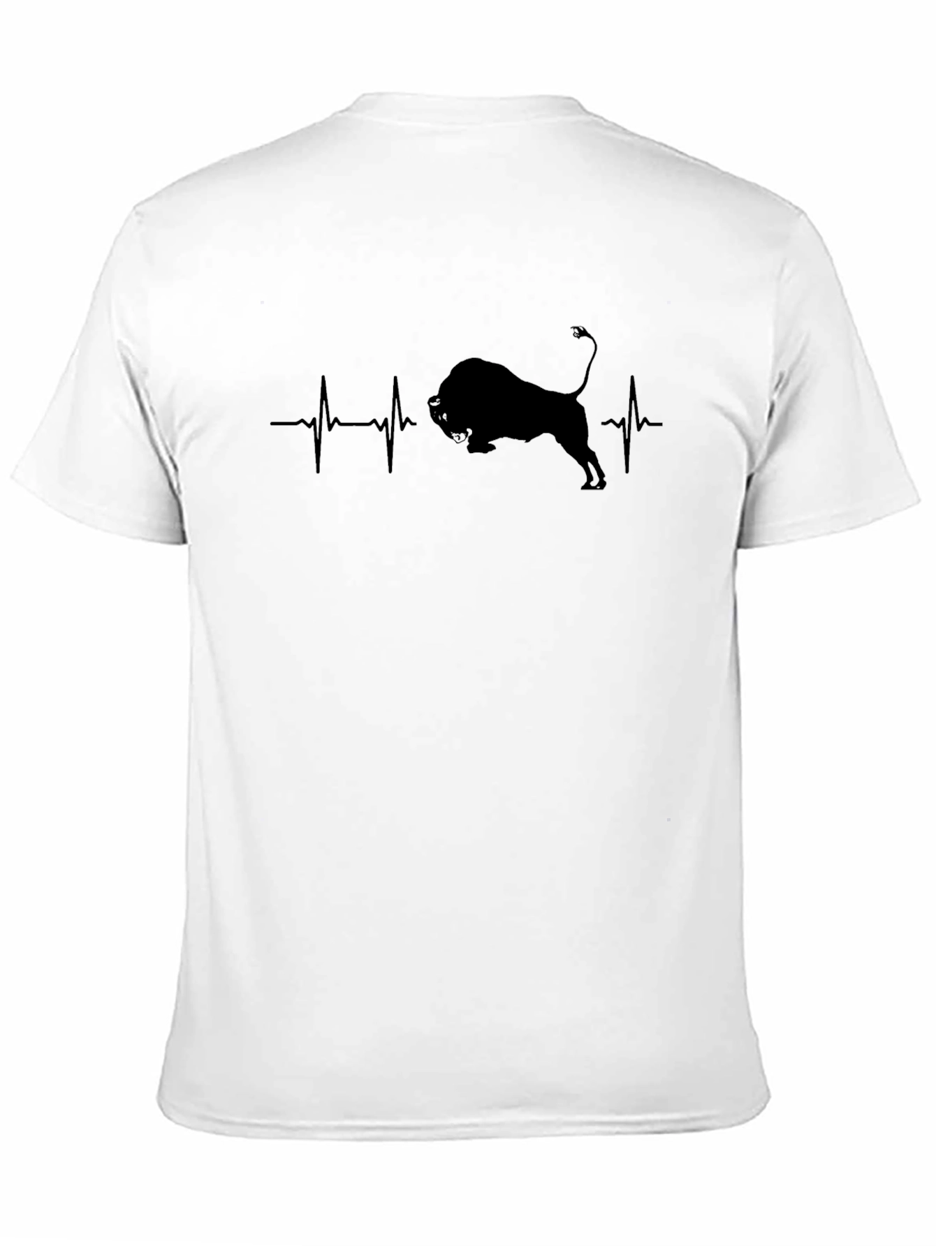 Bison Heartbeat Black Graphic Tee