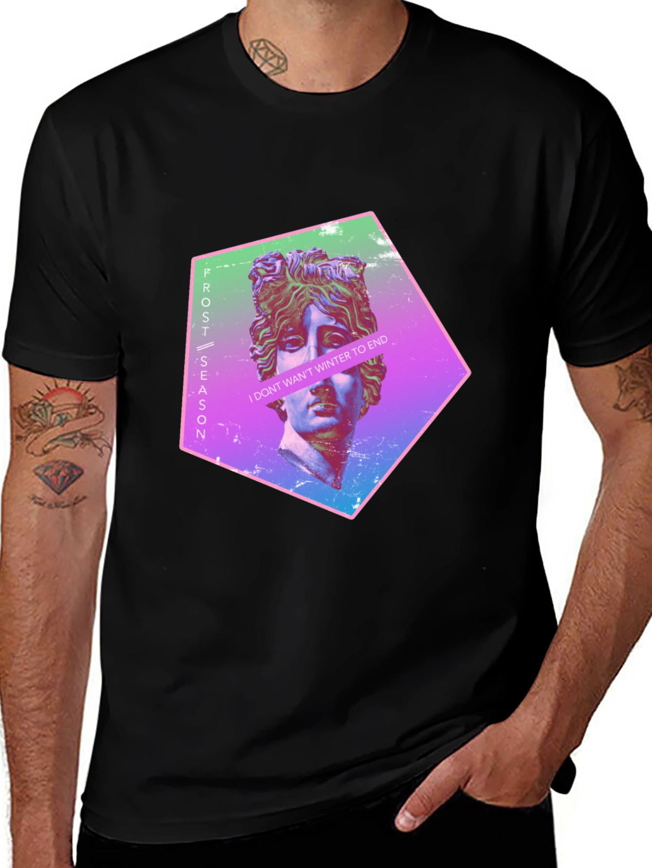 Frost Season Graphic Tee - Mens Black T-Shirt