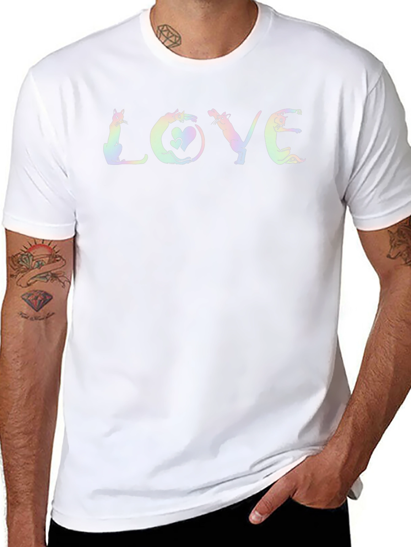 Cat Love T-Shirt - Cute Graphic Tee