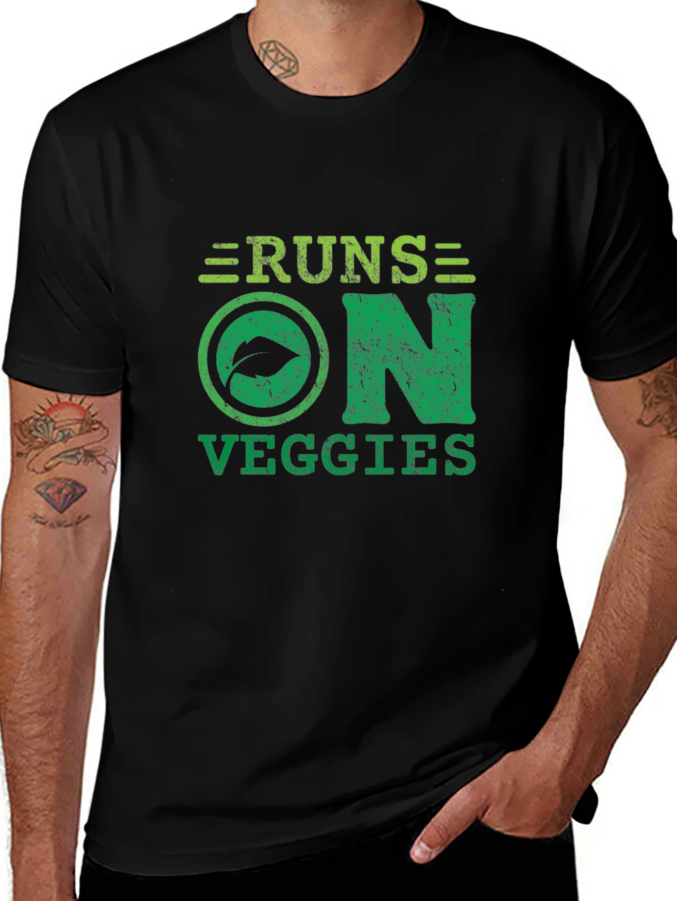 Runs On Veggies T-Shirt - Vegan Apparel