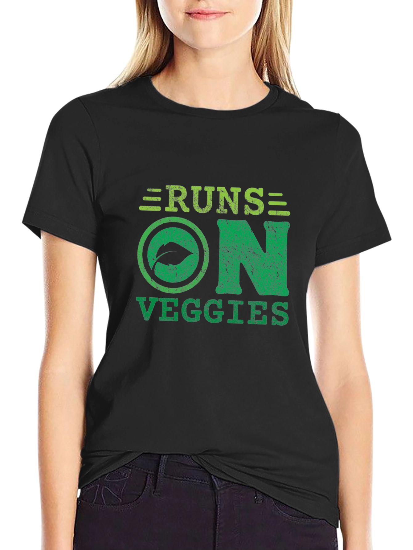 Runs On Veggies T-Shirt - Vegan Apparel