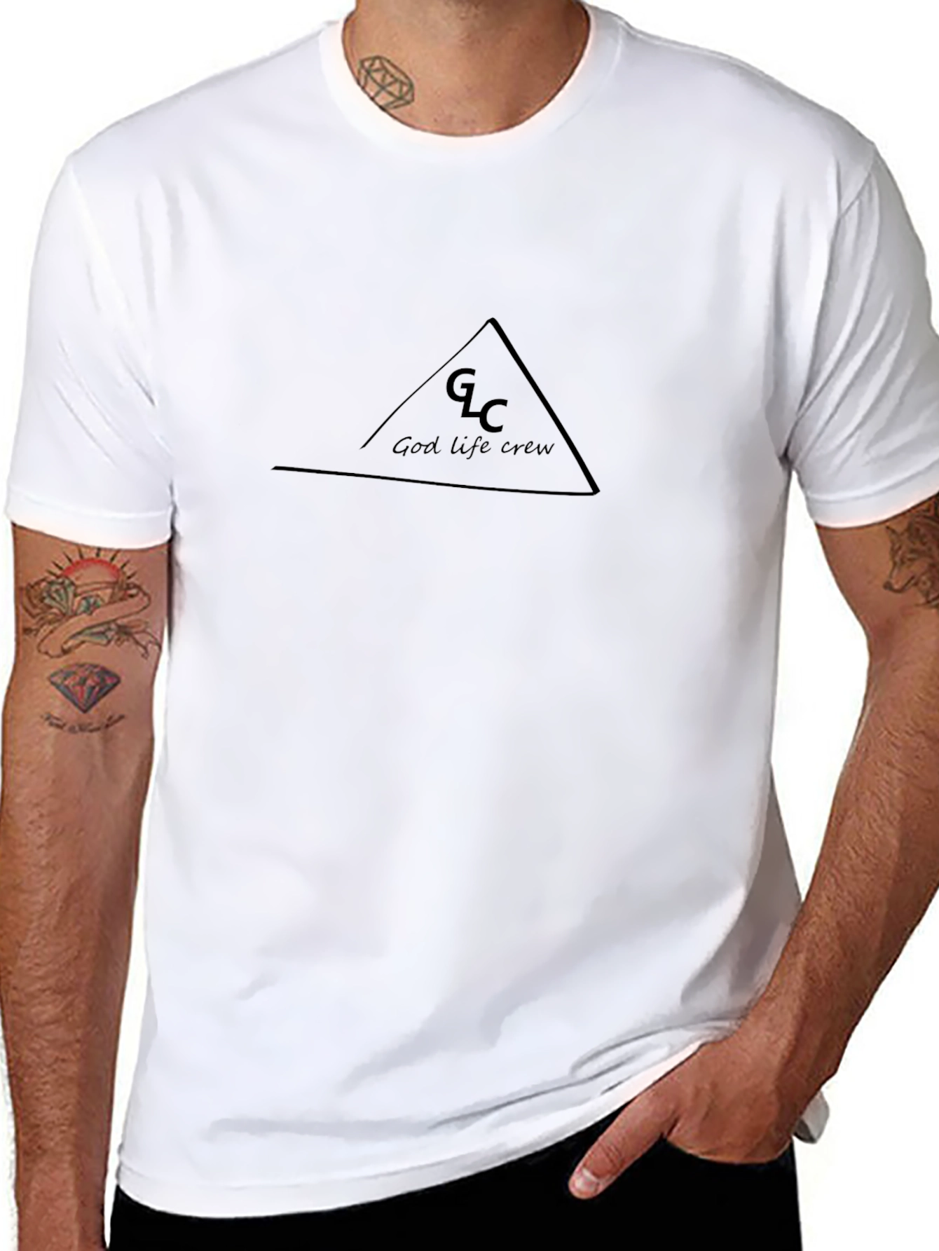 God Life Crew Graphic Tee - Stylish Black T-Shirt