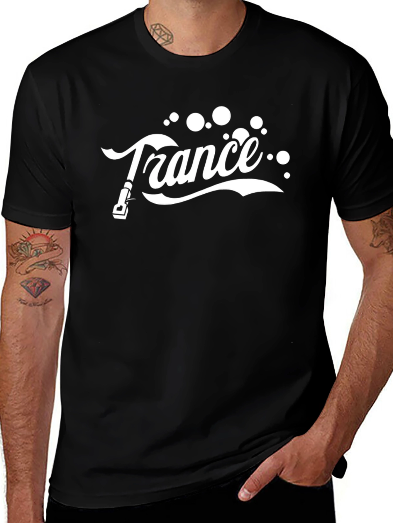 Trance Music DJ Black T-Shirt