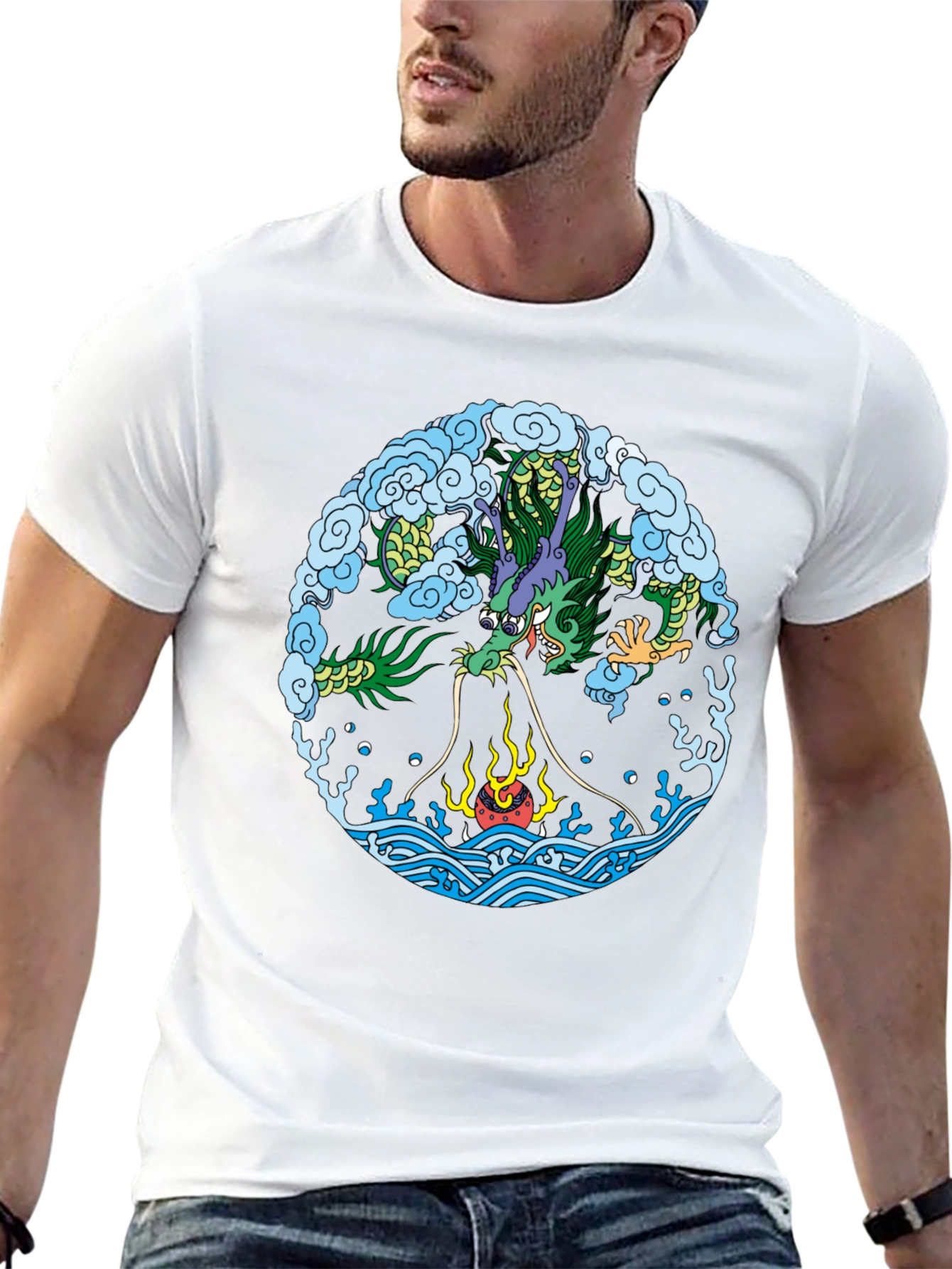 Dragon Circle Graphic T-Shirt