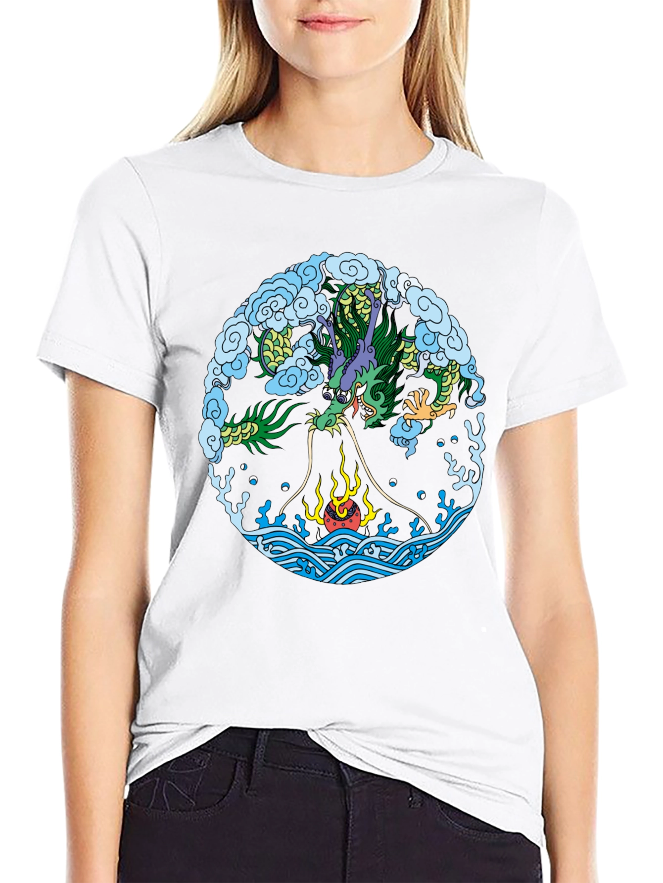 Dragon Circle Graphic T-Shirt