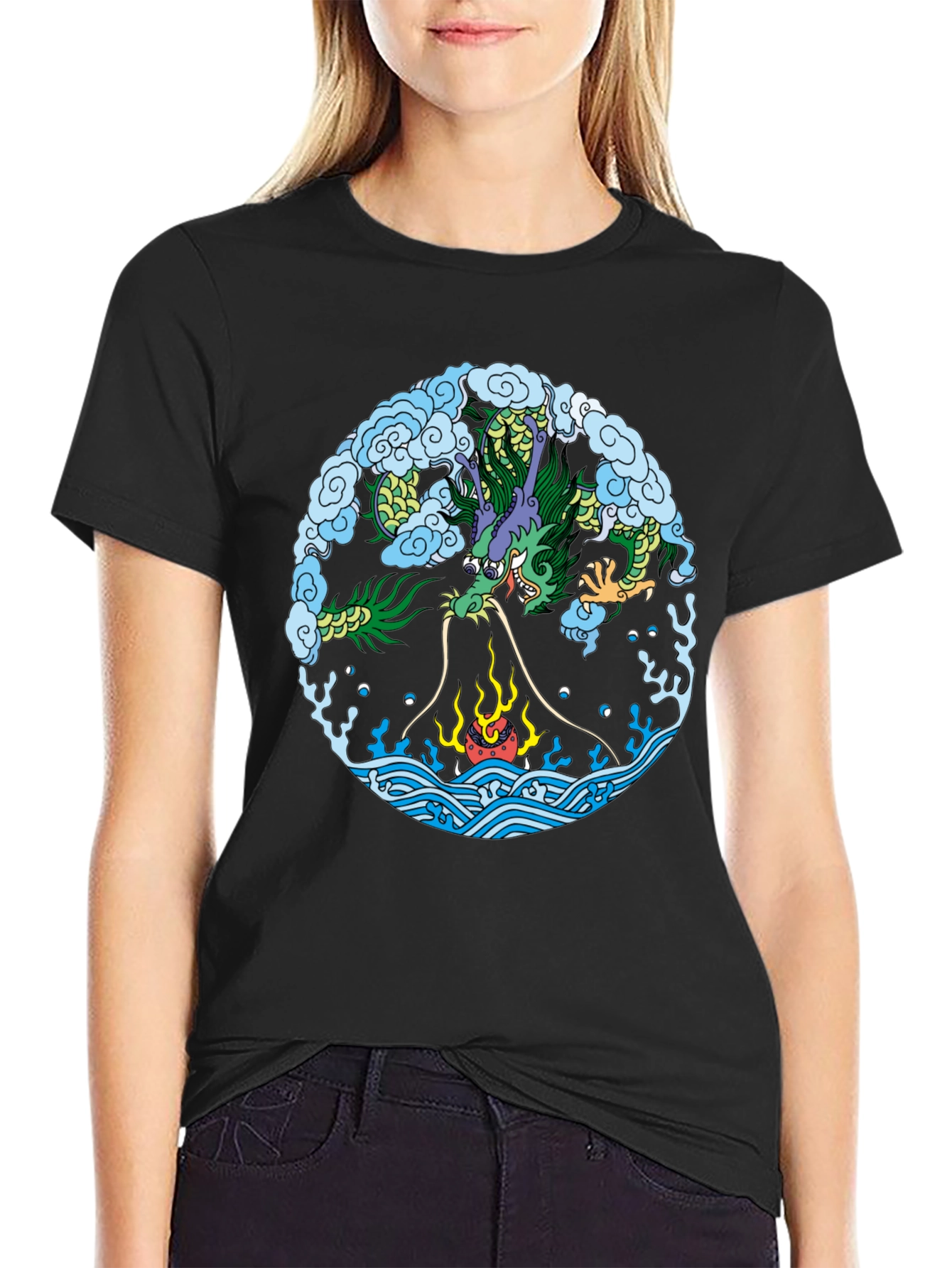 Dragon Circle Graphic T-Shirt