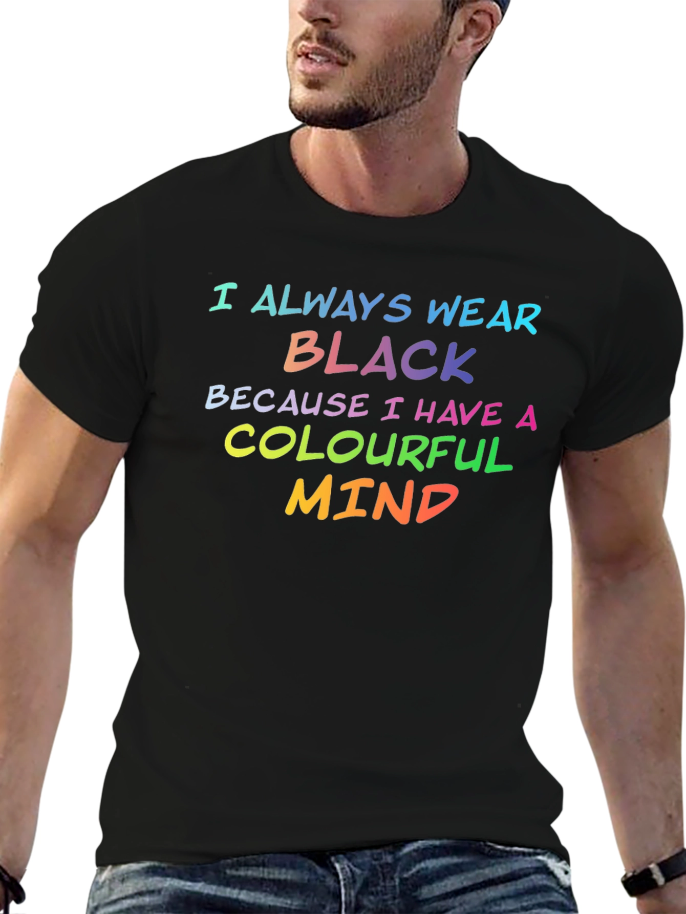 Colourful Mind Black T-Shirt