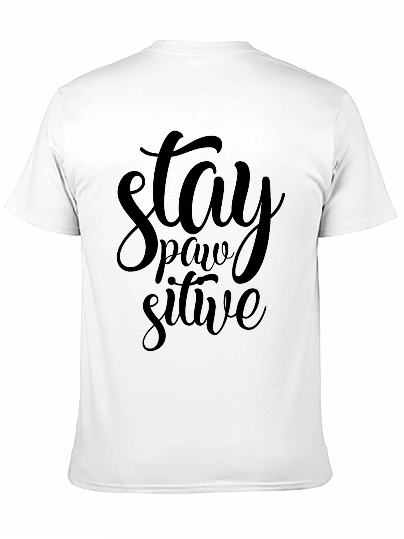 Stay Pawsitive Black T-Shirt