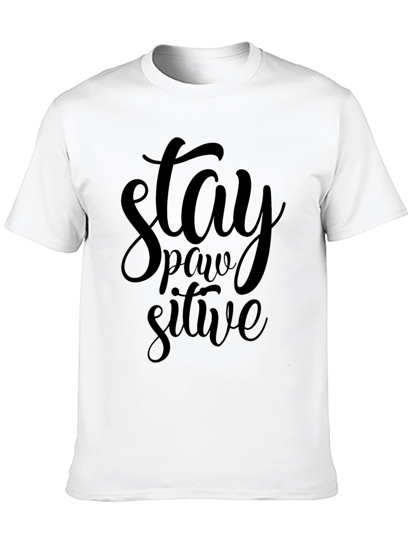 Stay Pawsitive Black T-Shirt