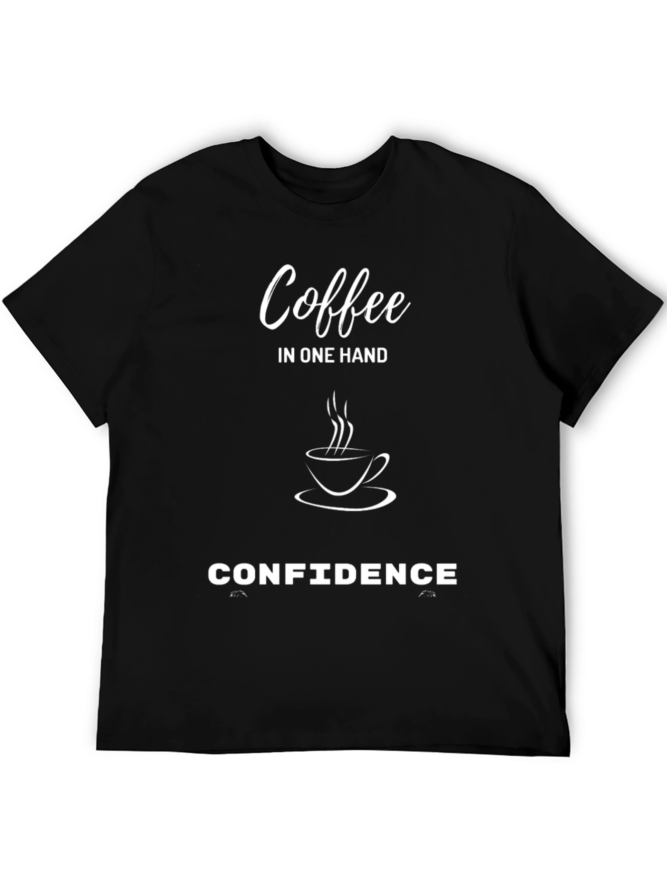 Coffee Confidence Graphic Tee - Black Unisex T-Shirt