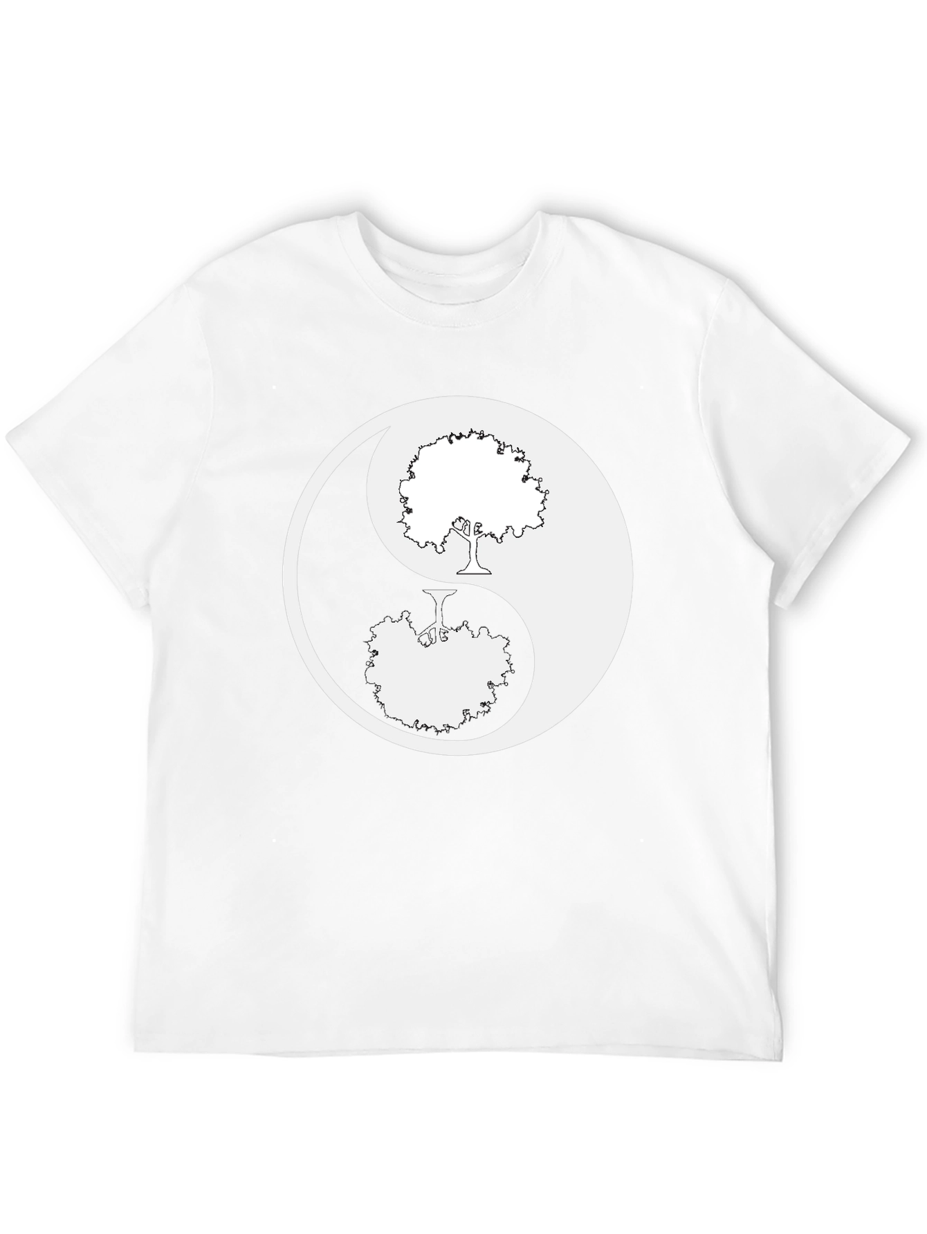 Yin Yang Tree Graphic T-Shirt - Nature Balance Design