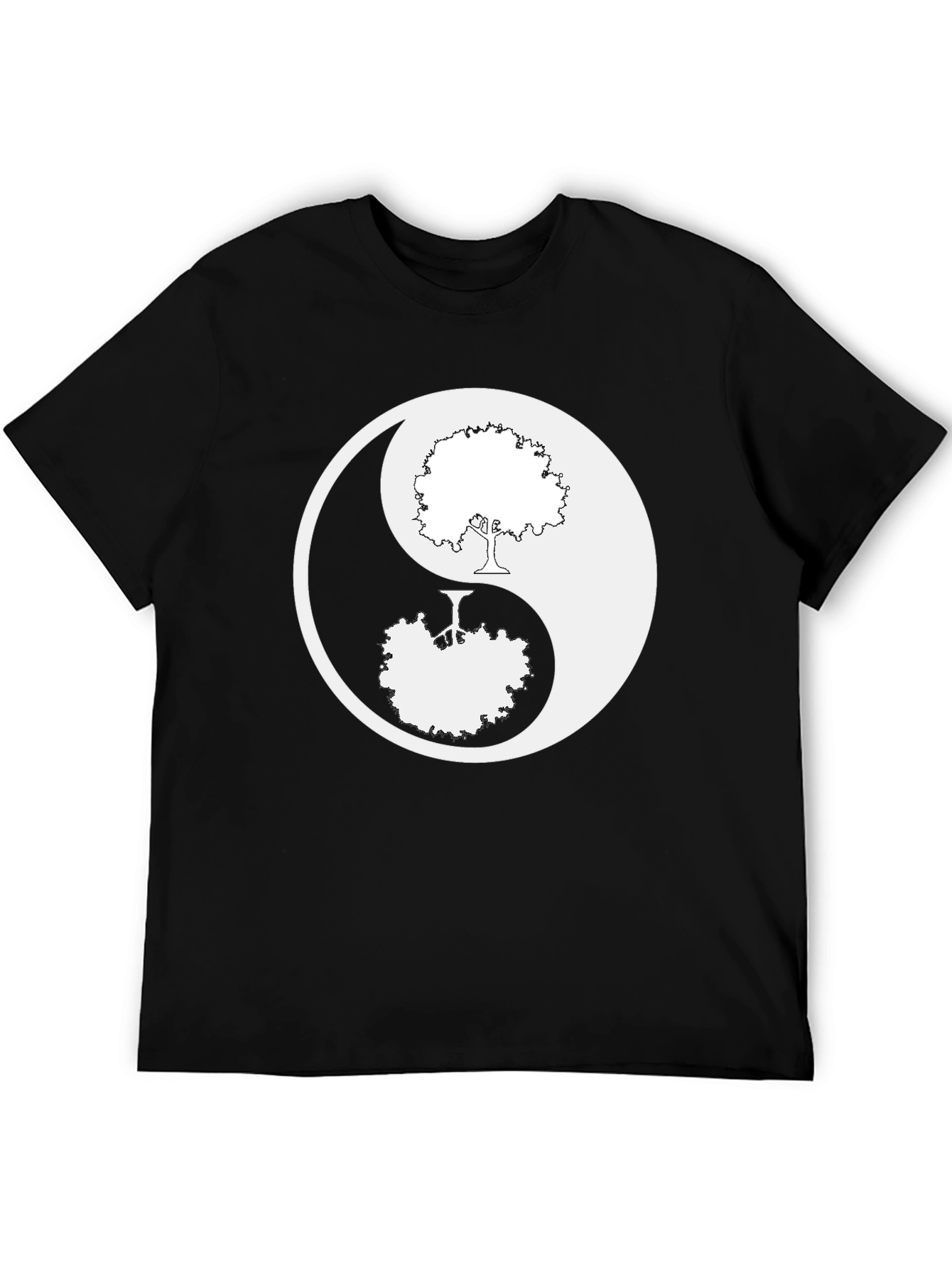 Yin Yang Tree Graphic T-Shirt - Nature Balance Design