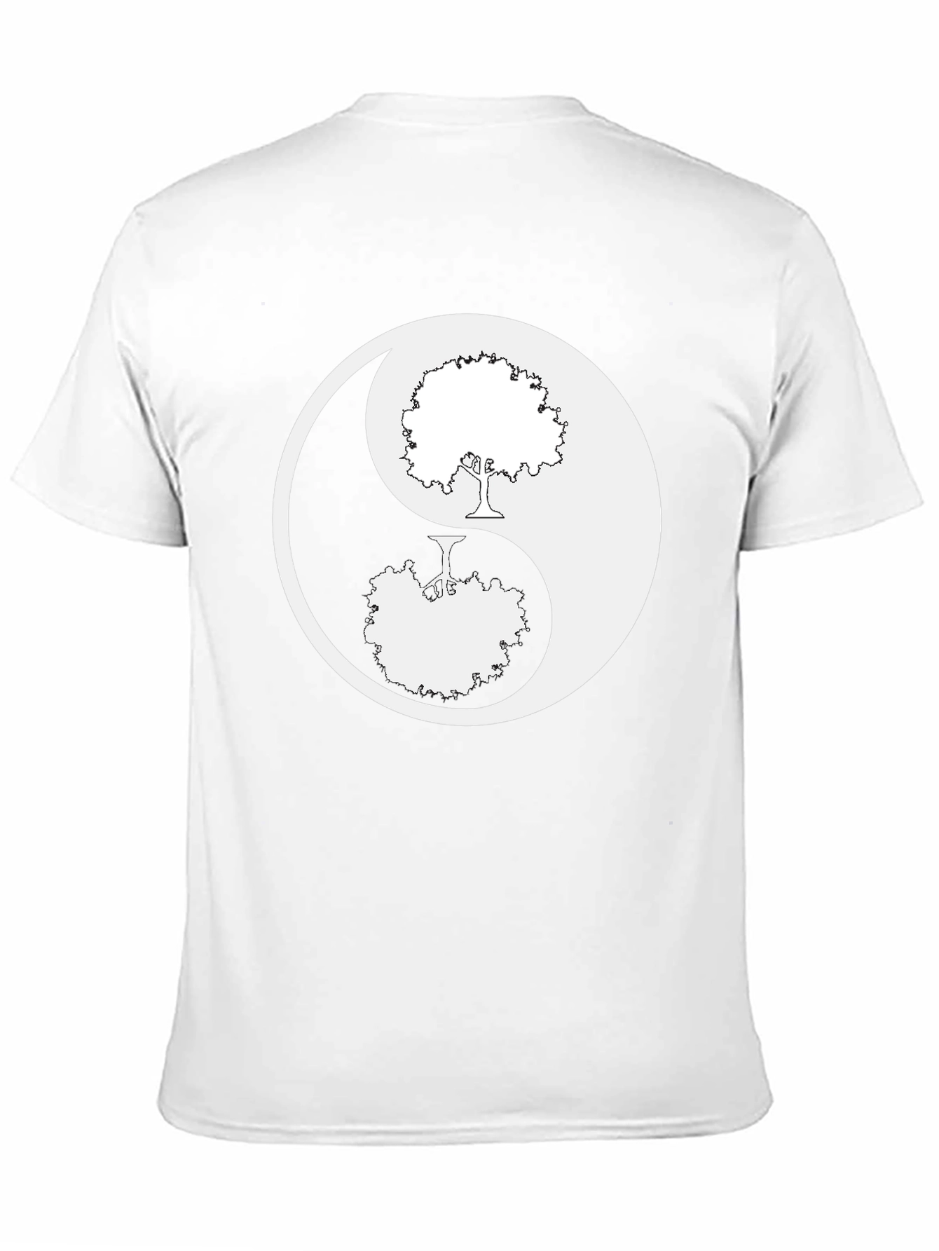 Yin Yang Tree Graphic T-Shirt - Nature Balance Design