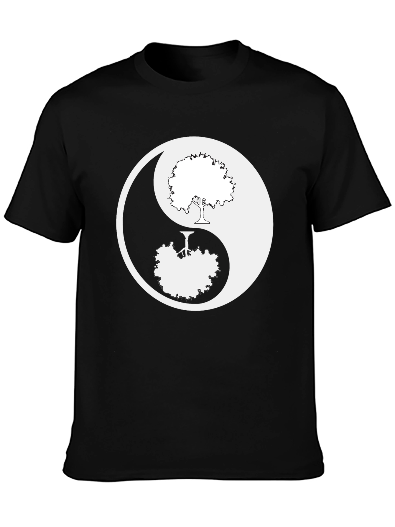 Yin Yang Tree Graphic T-Shirt - Nature Balance Design