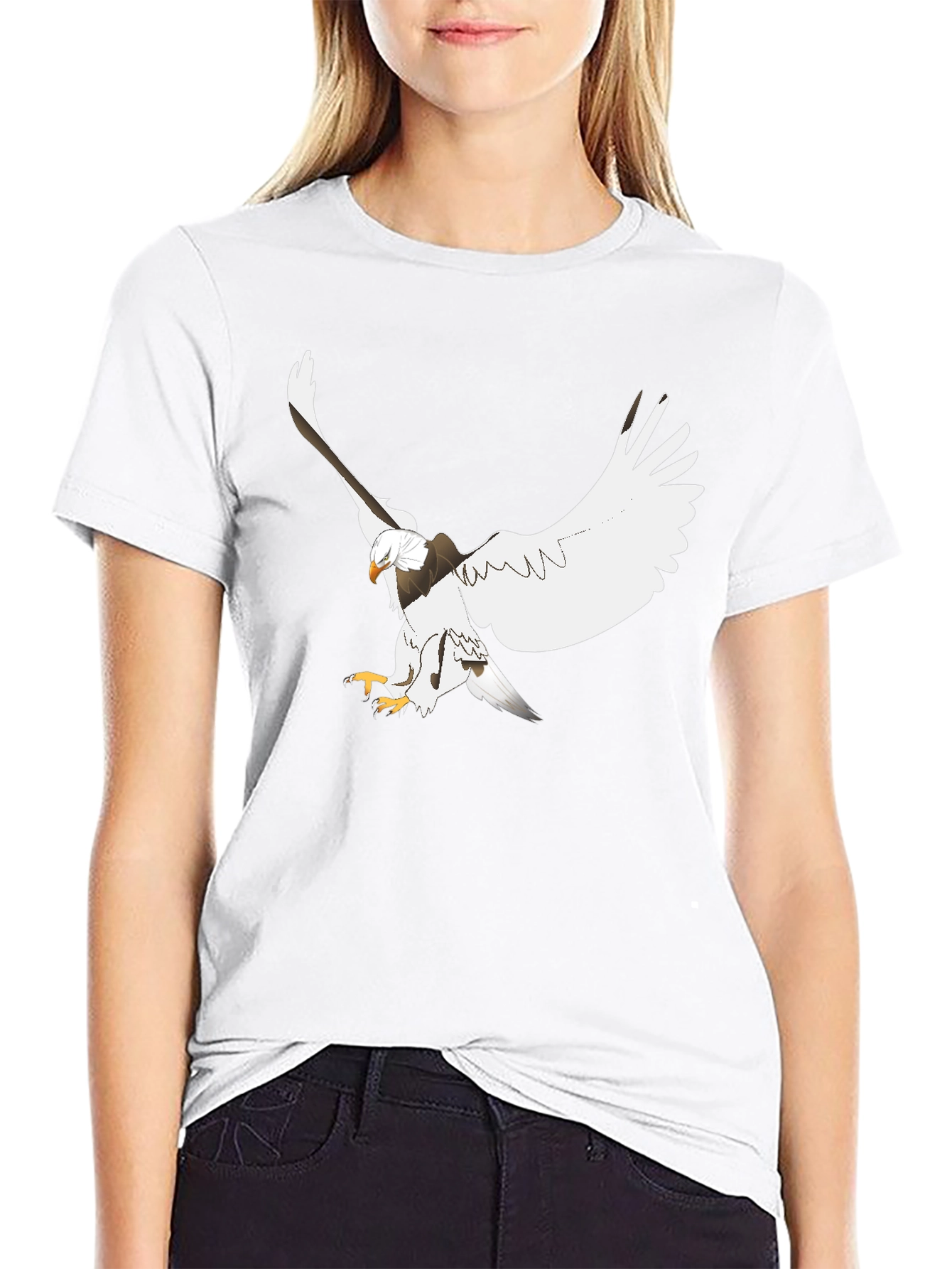 Eagle Graphic Print Black Tee