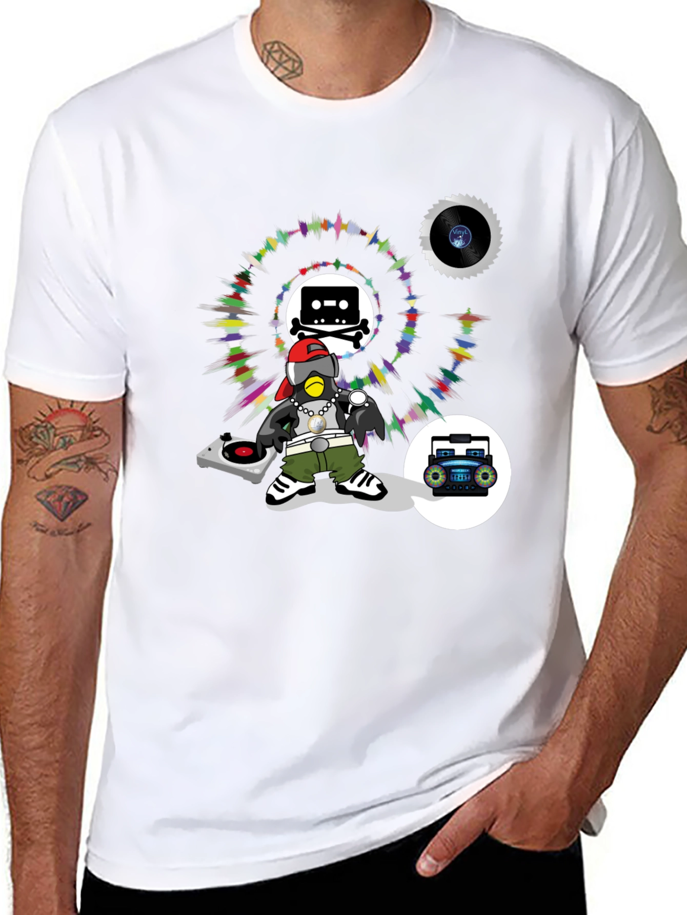 DJ Crow T-Shirt - Music Lover Tee