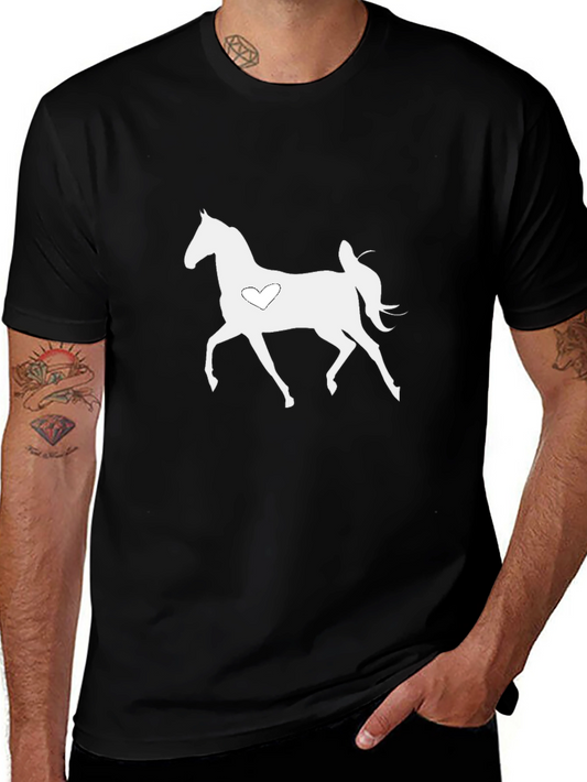 Horse Lover Tee - Heart Horse Graphic T-Shirt