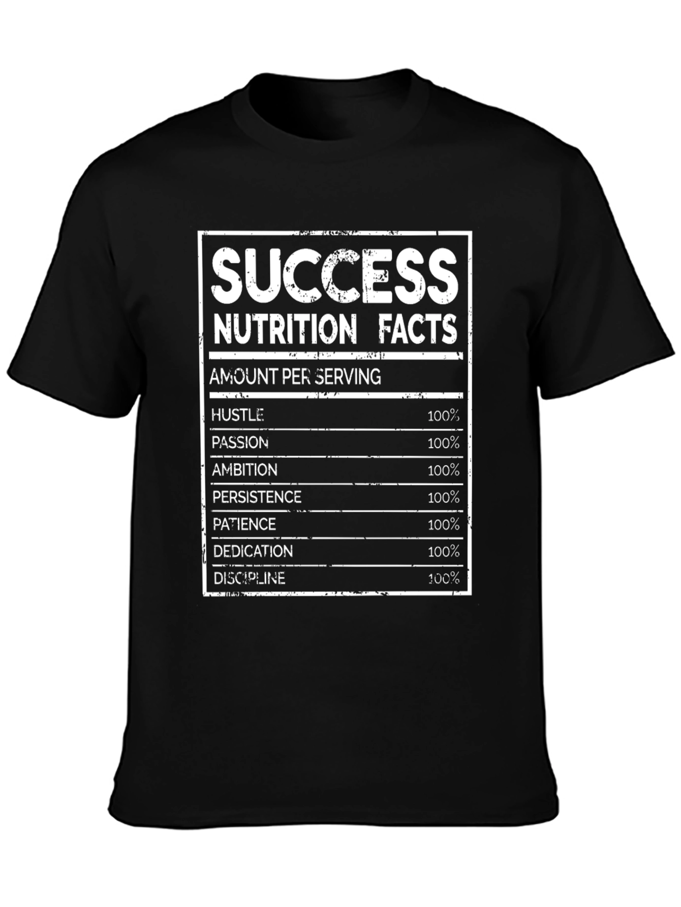 Success Nutrition Facts Graphic T-Shirt