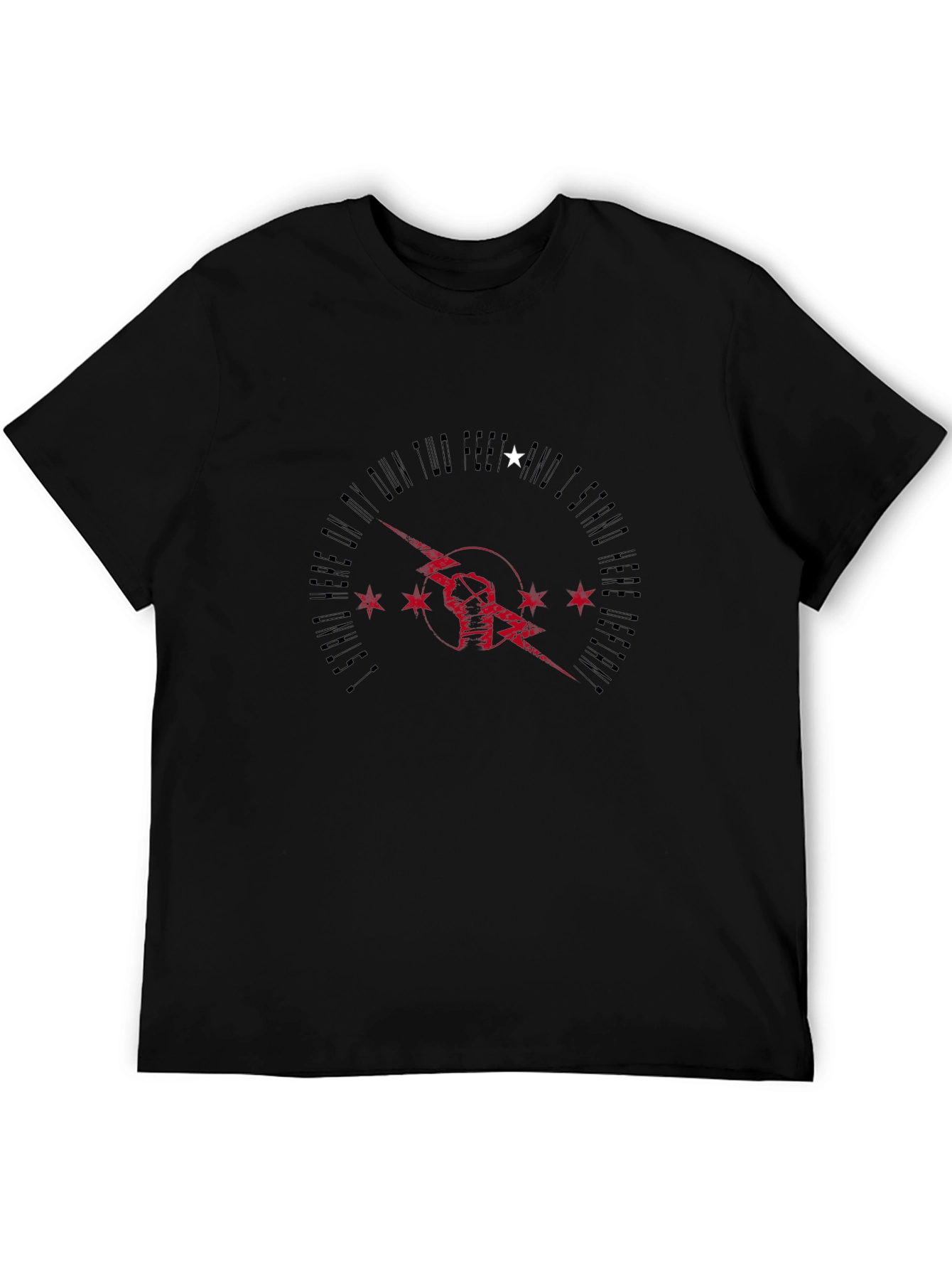Defiant Stand Graphic Tee - Black Cotton Blend