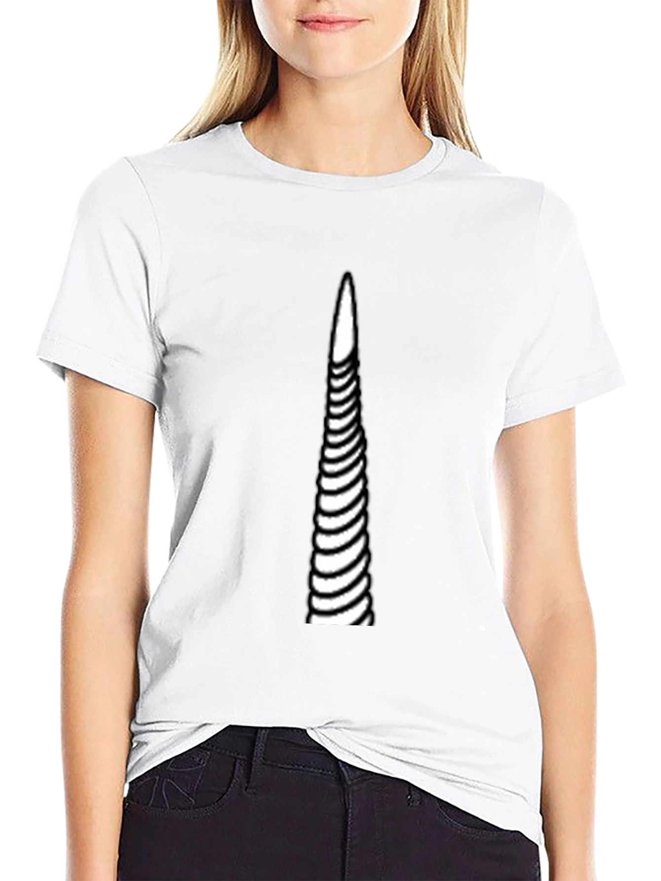 Mens Striped Cone Graphic Tee - Black
