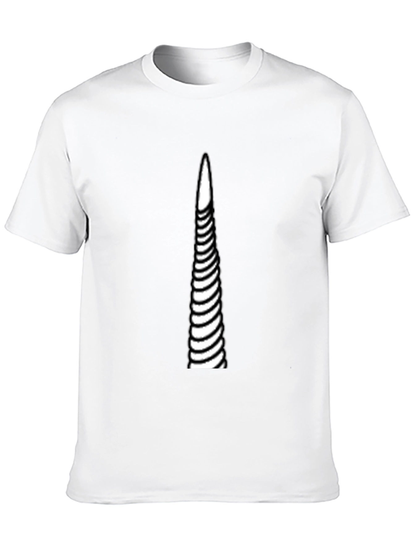 Mens Striped Cone Graphic Tee - Black