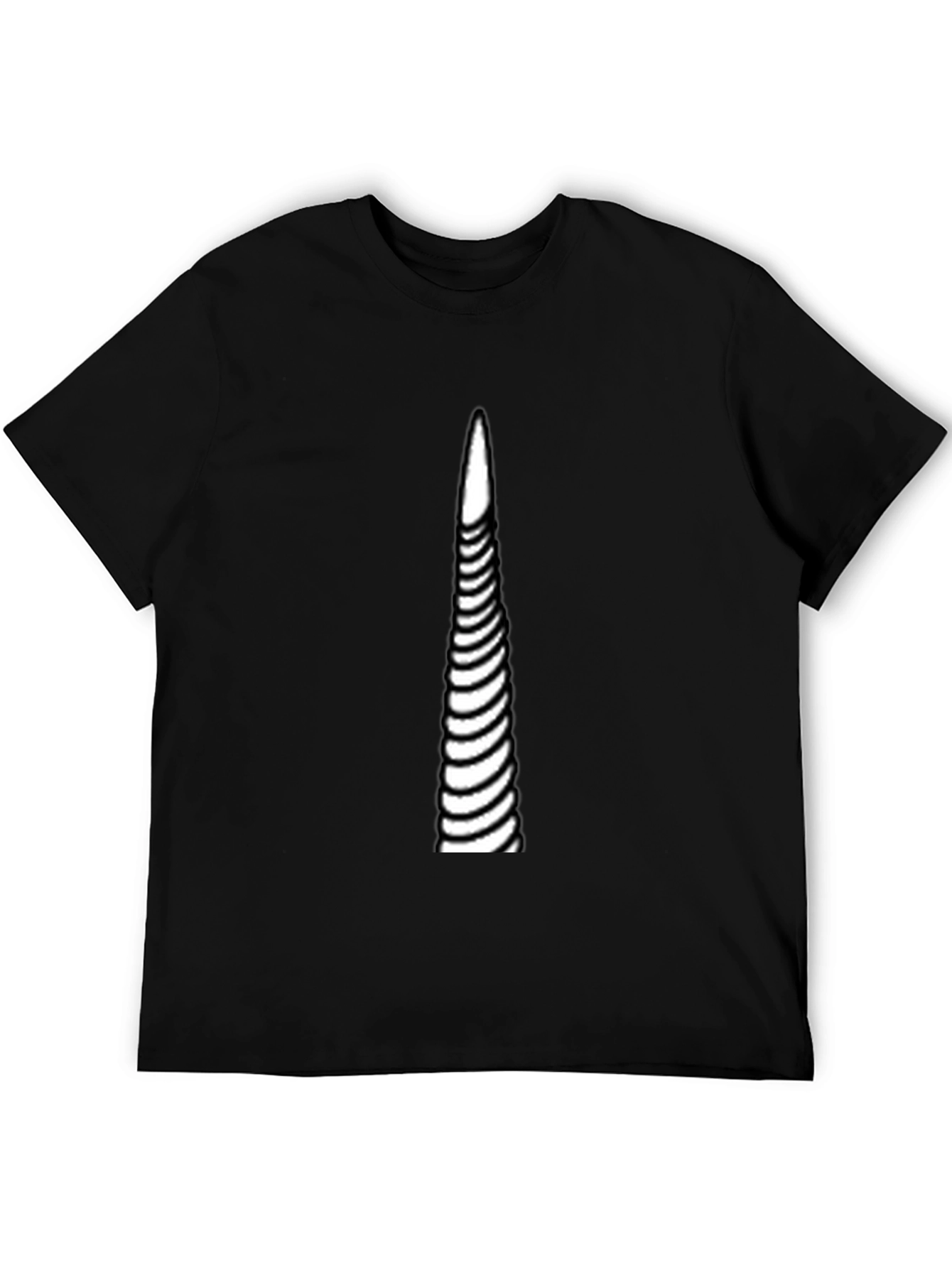 Mens Striped Cone Graphic Tee - Black