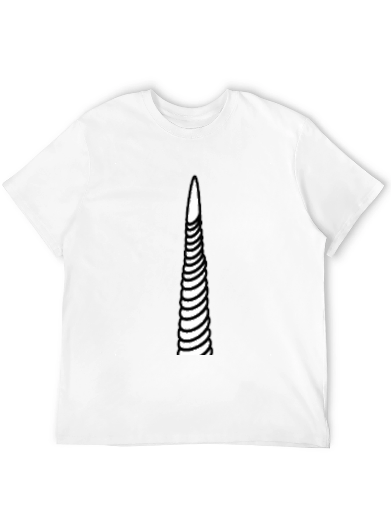 Mens Striped Cone Graphic Tee - Black