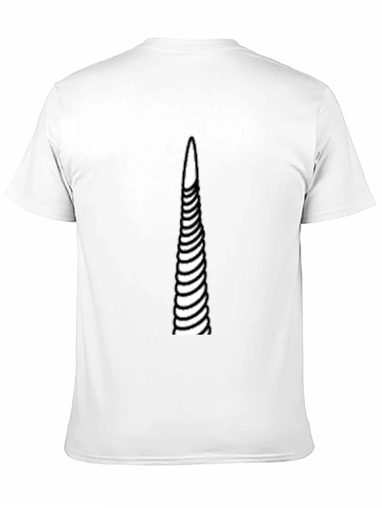 Mens Striped Cone Graphic Tee - Black