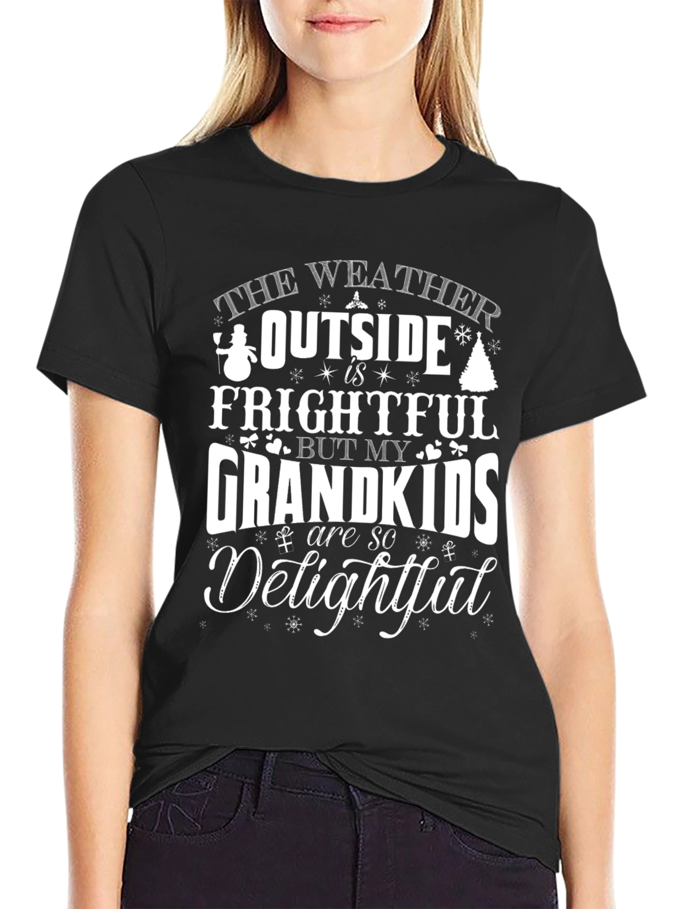 Frightful Weather Grandkids Delightful Graphic Tee