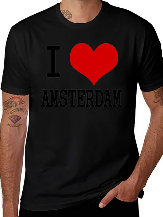 I Heart Amsterdam Black T-Shirt