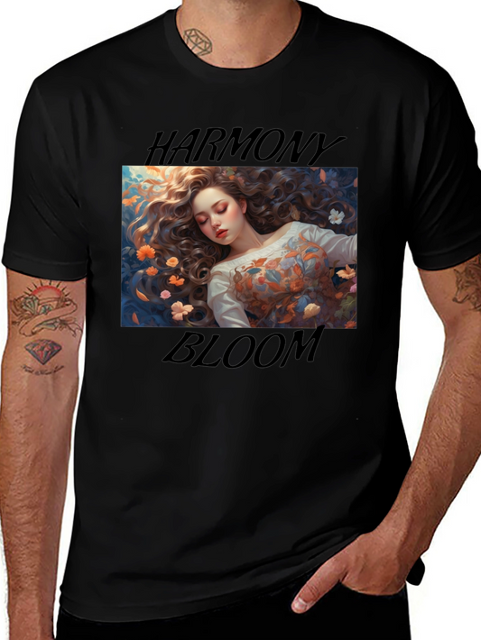 Harmony Bloom Graphic Tee - Black