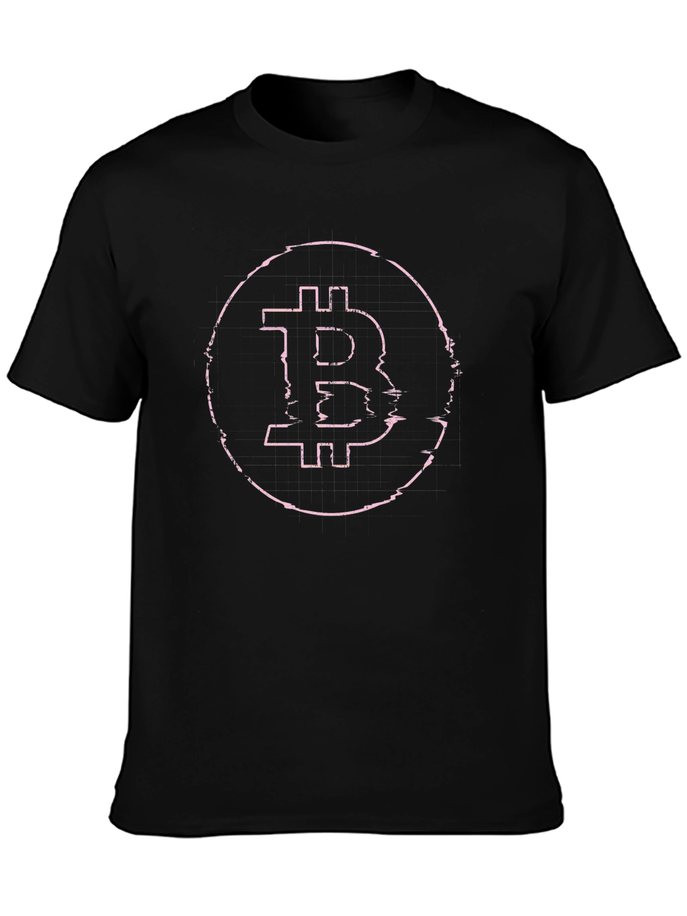 Bitcoin Glitch Tee - Crypto Style