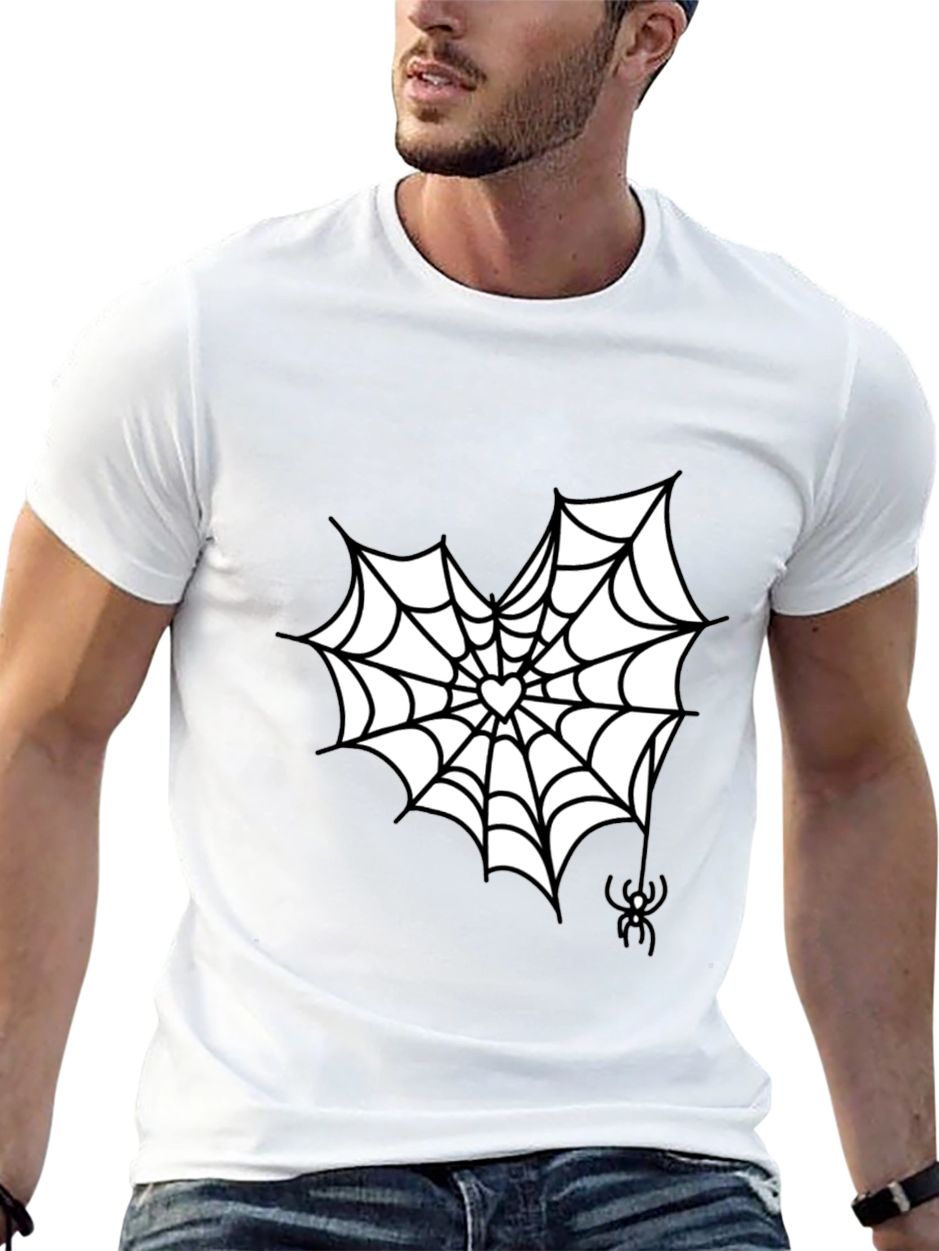 Spider Web Heart Tee - Spooky Season Shirt