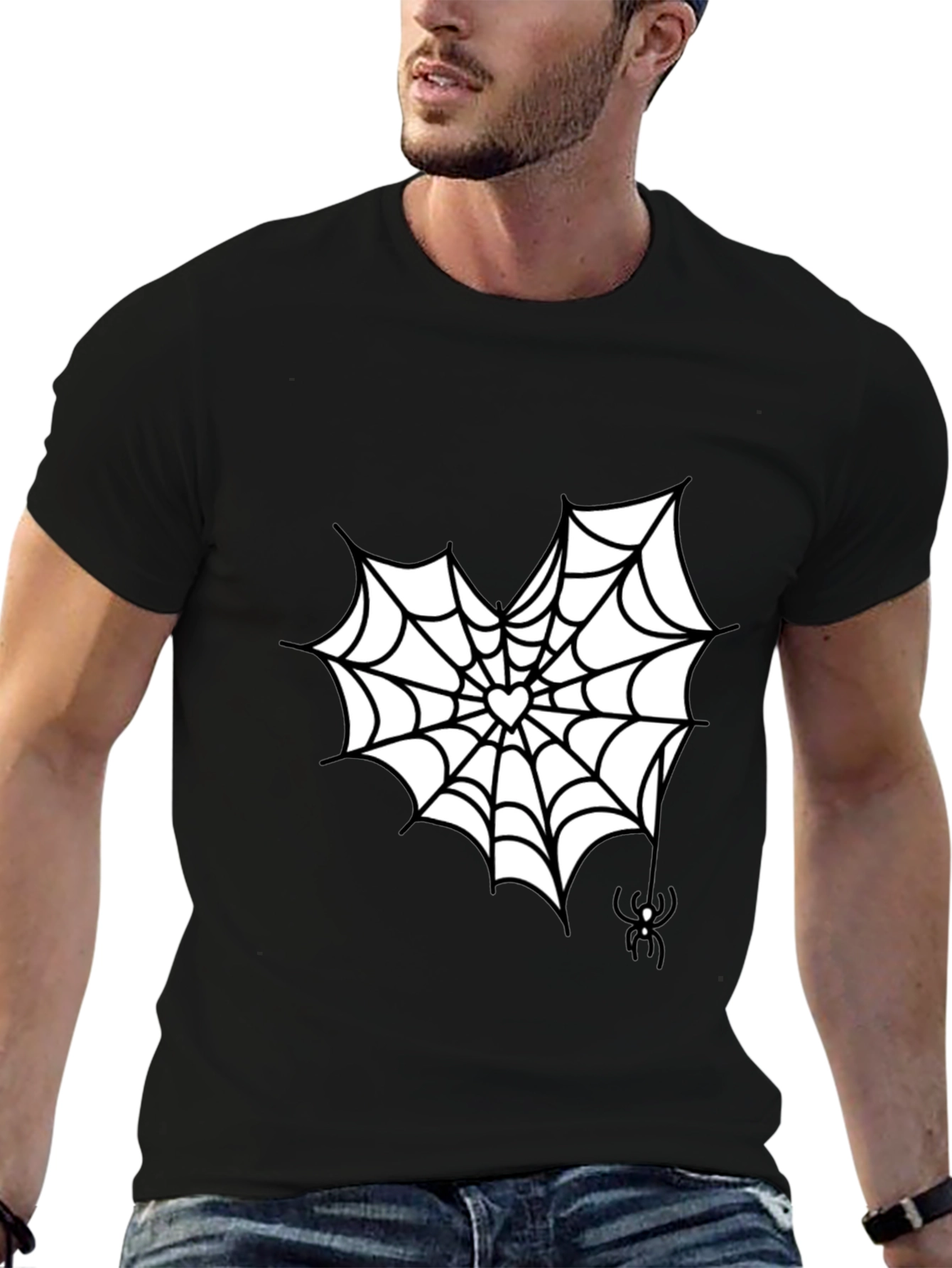Spider Web Heart Tee - Spooky Season Shirt