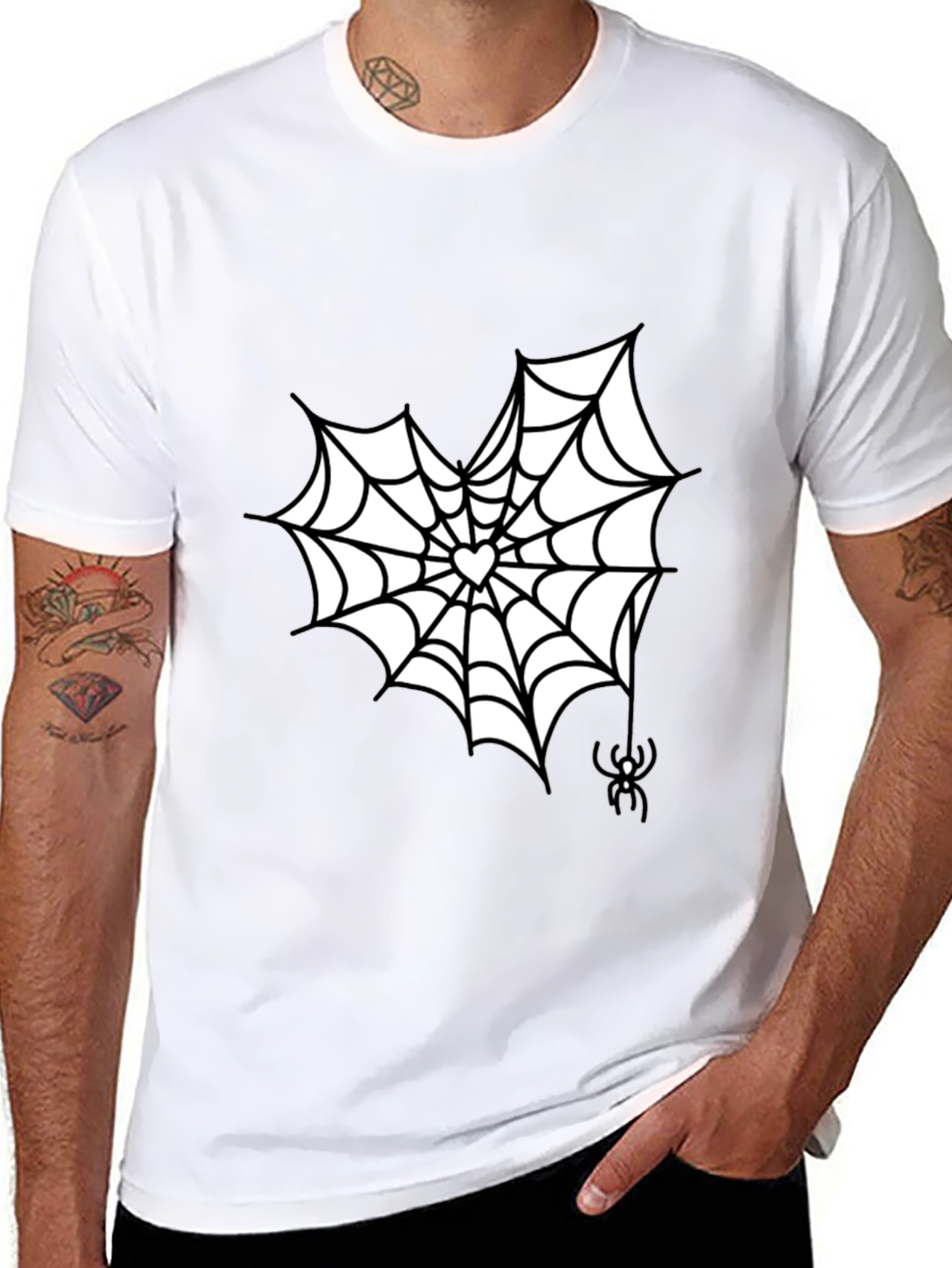 Spider Web Heart Tee - Spooky Season Shirt