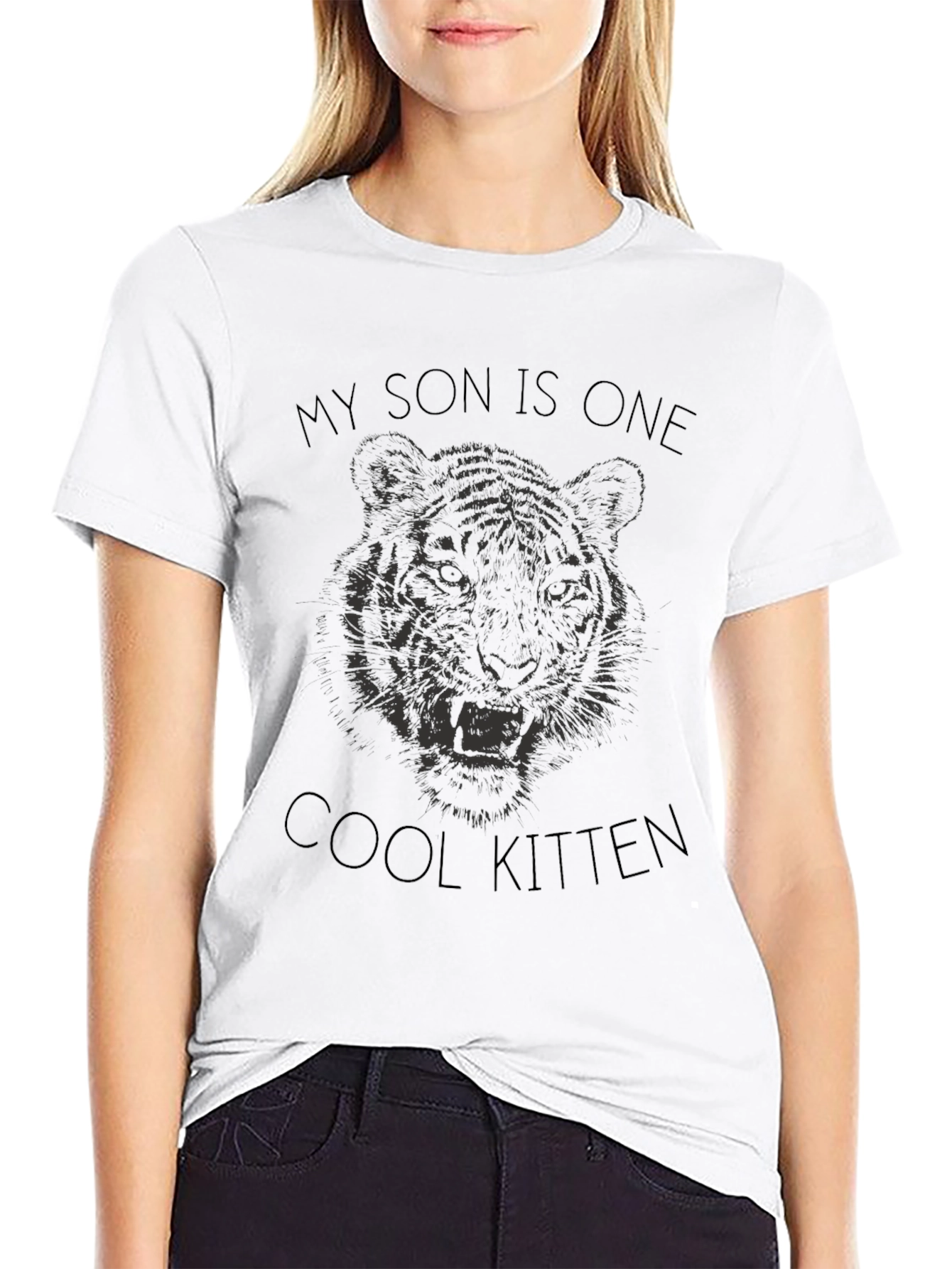 Cool Kitten Son Tee - Unique Tiger Design