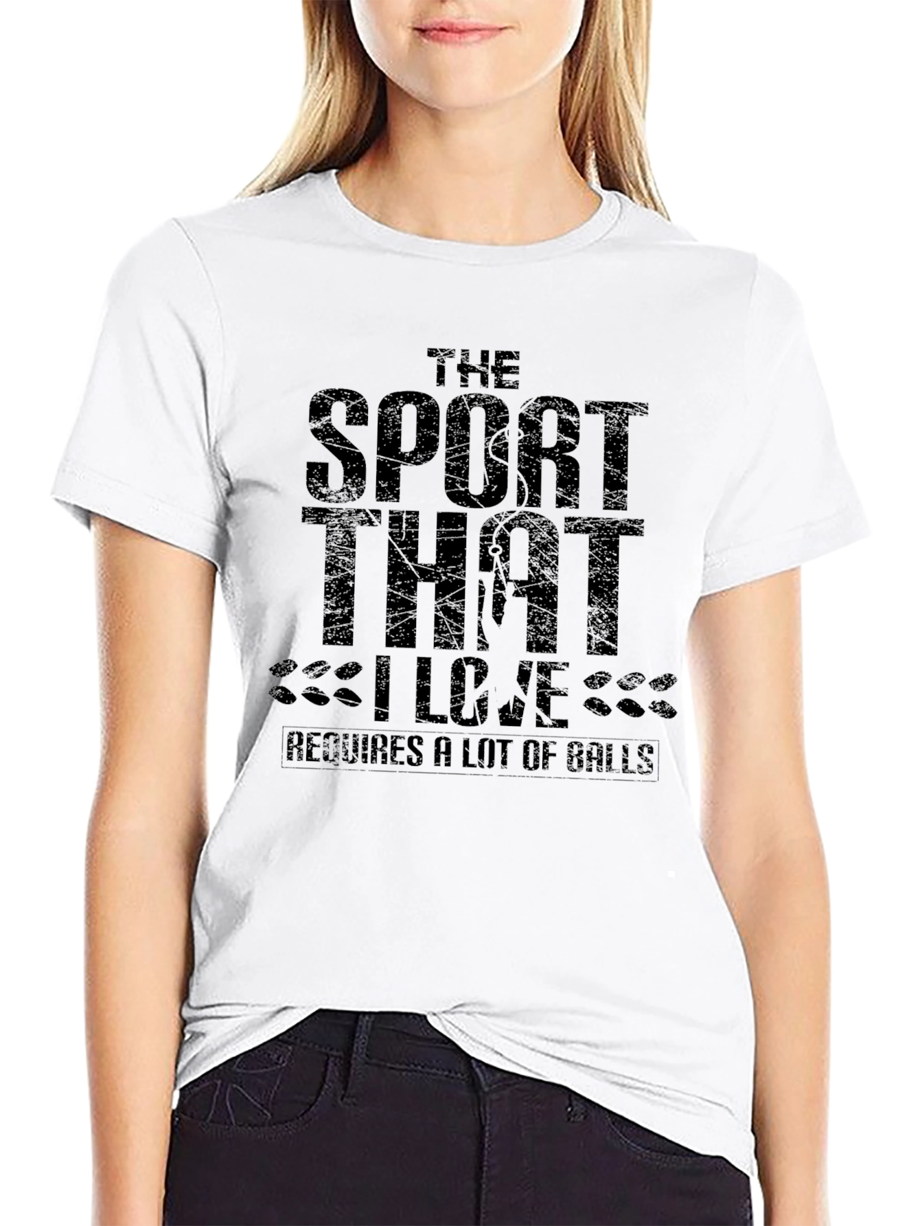 Funny Sport That I Love Mens Black T-Shirt