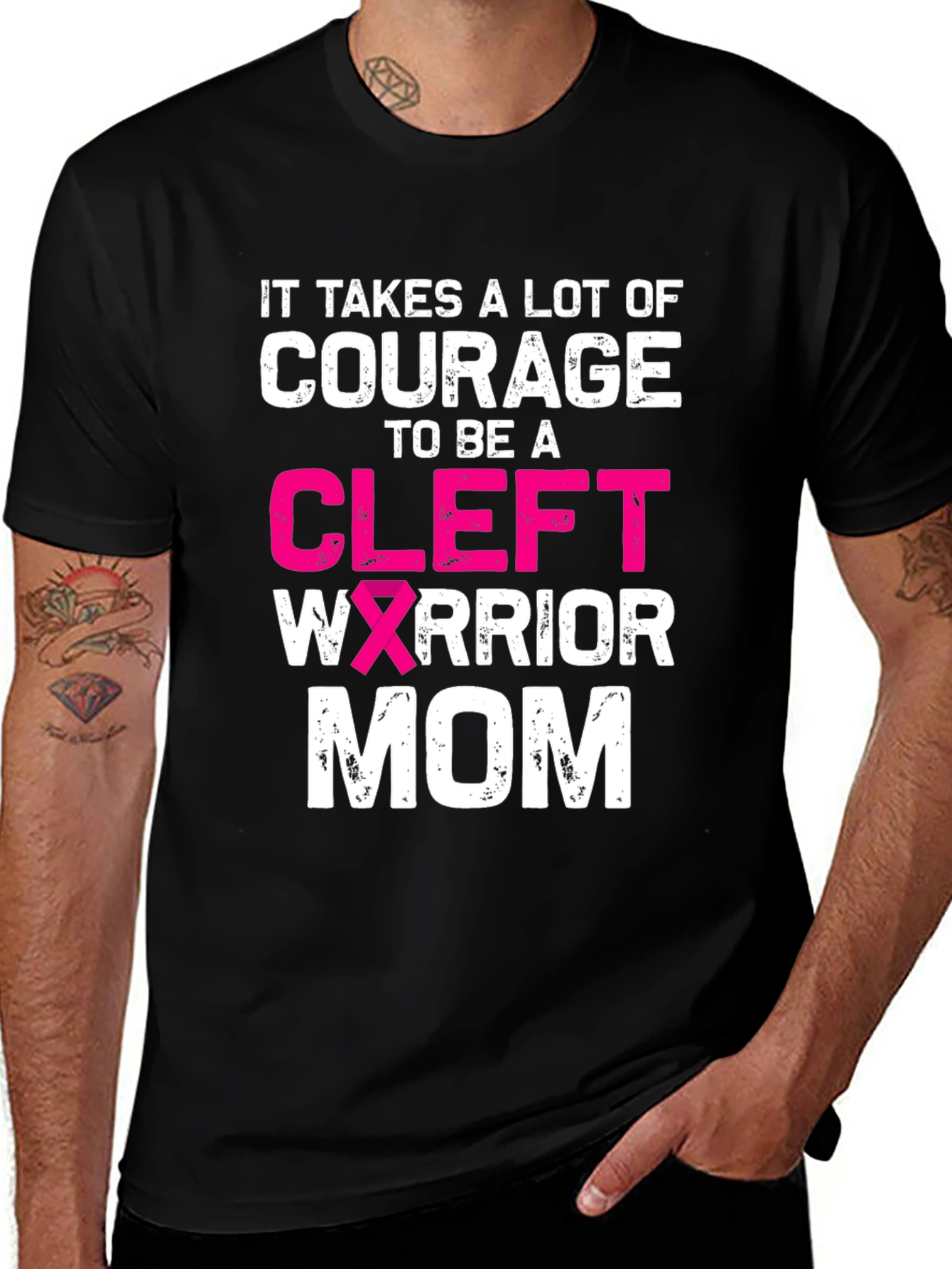 Courage Cleft Warrior Mom Graphic Tee