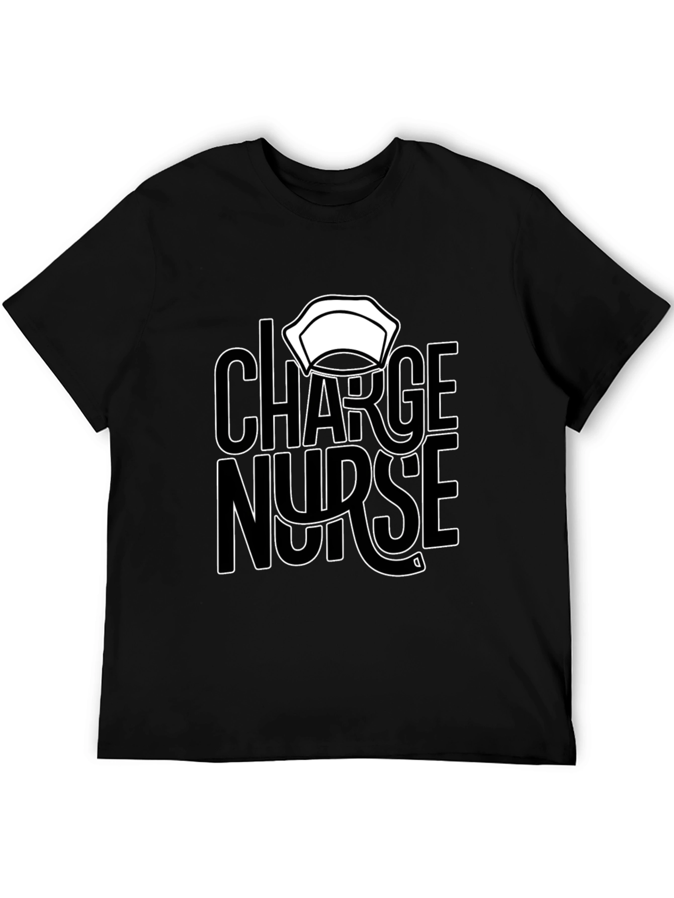 Charge Nurse Graphic T-Shirt - Black Casual Tee