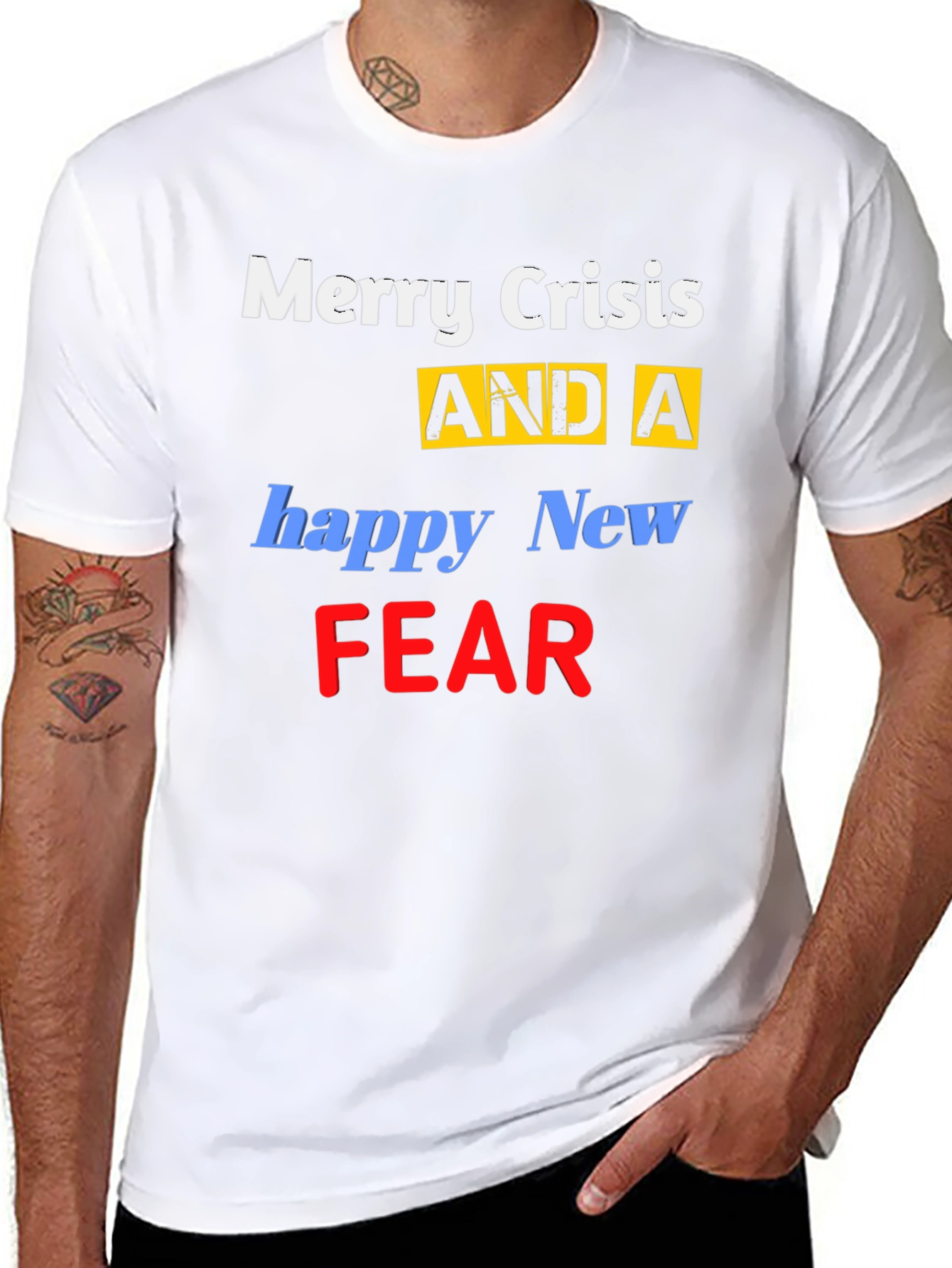 Merry Crisis Funny Graphic T-Shirt