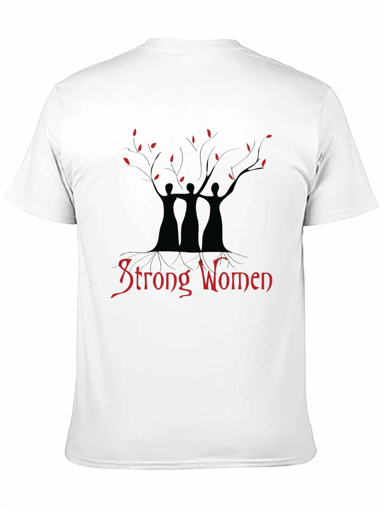 Strong Women Tree Graphic T-Shirt - Black