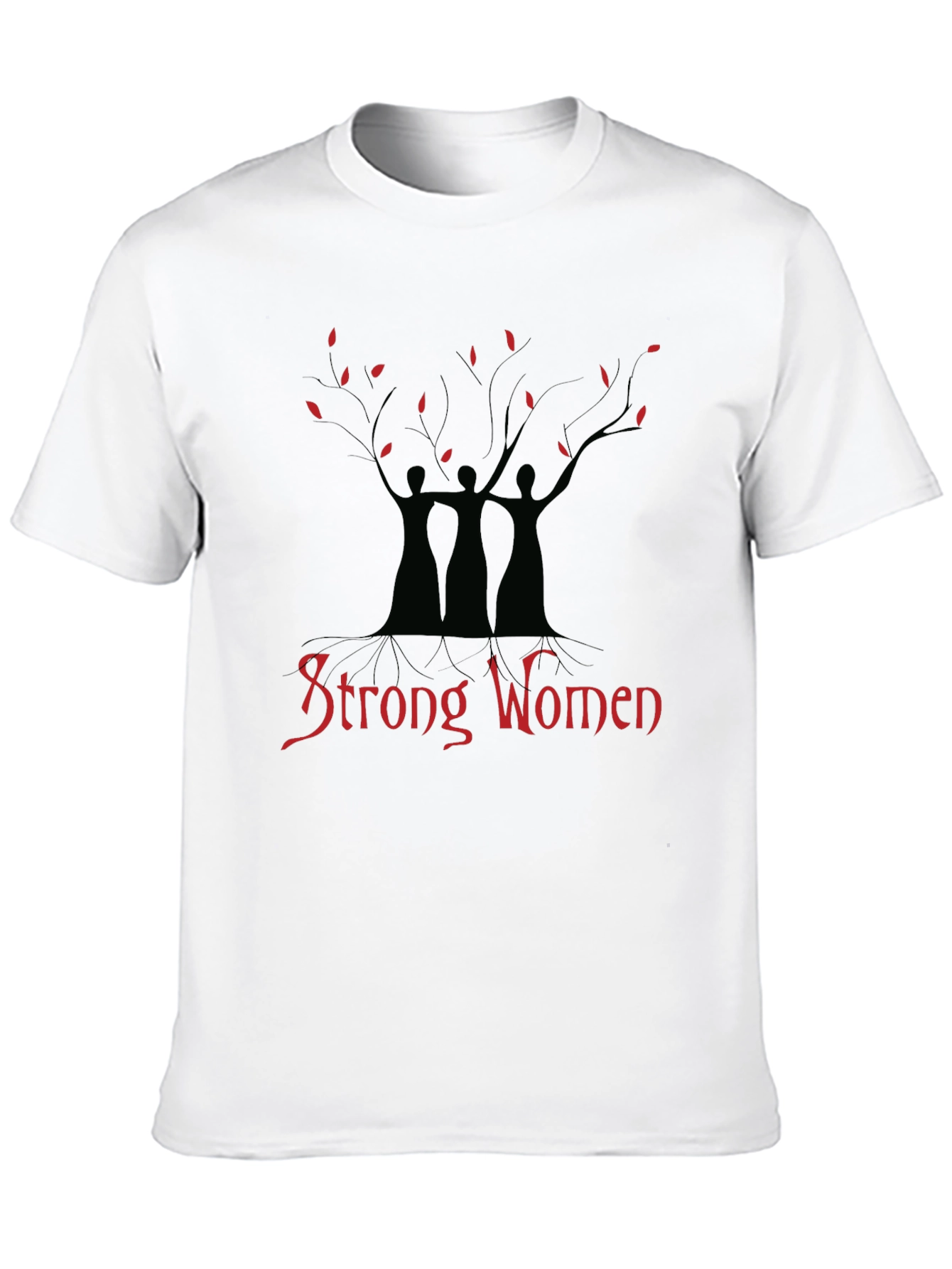 Strong Women Tree Graphic T-Shirt - Black