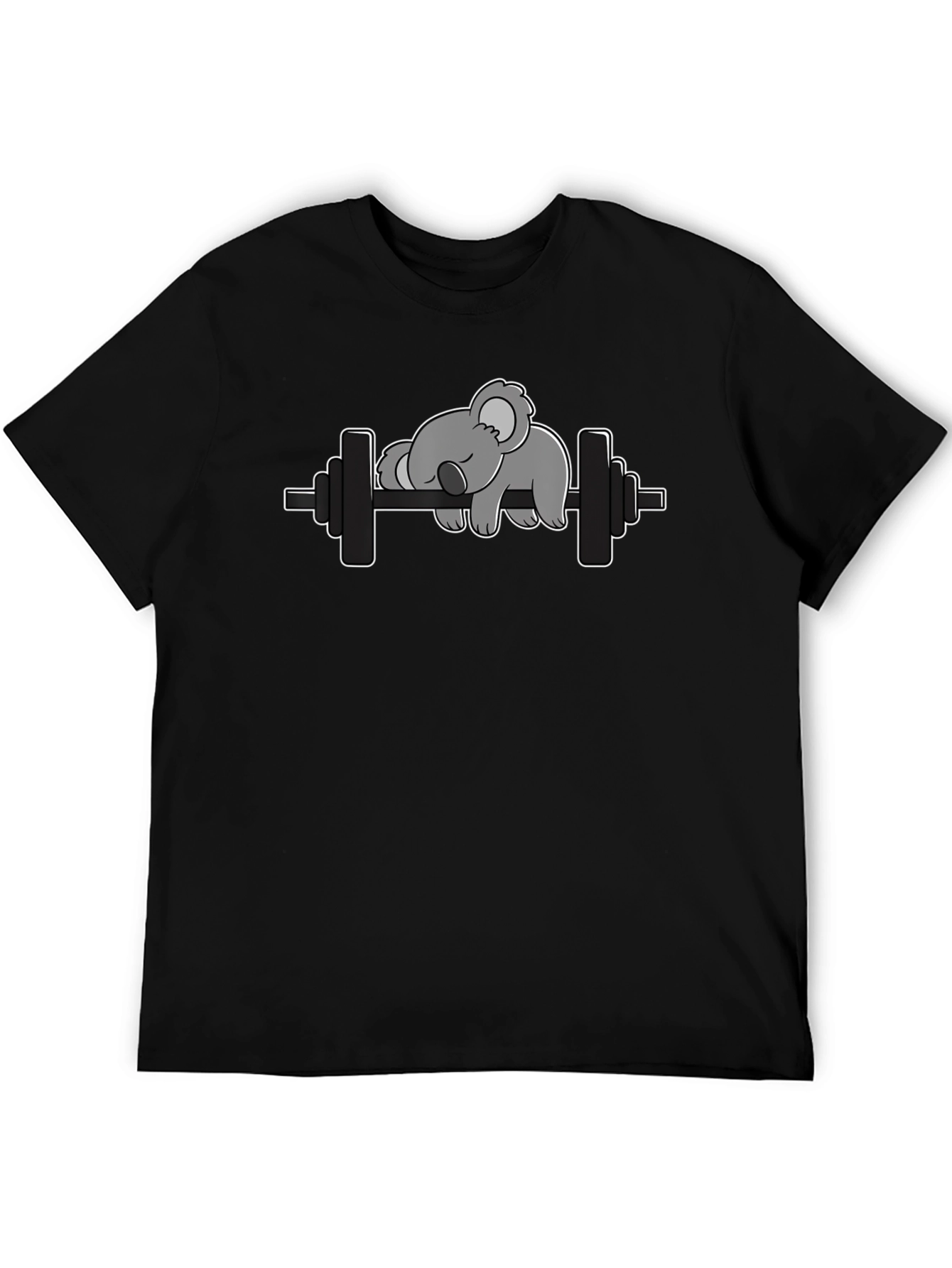 Lazy Koala Barbell T-Shirt - Funny Workout Tee