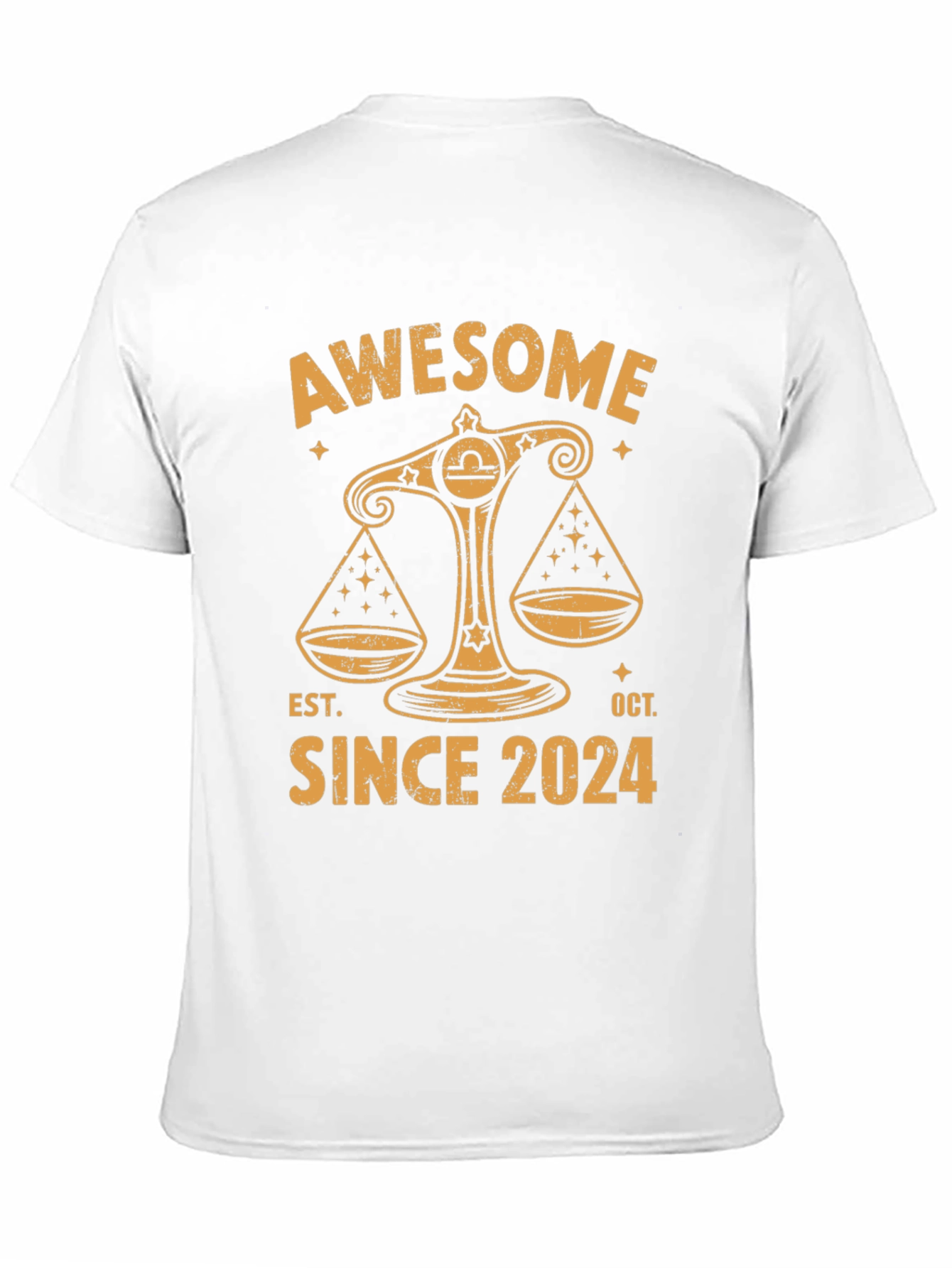Awesome Since 2024 Libra Zodiac Black Tee