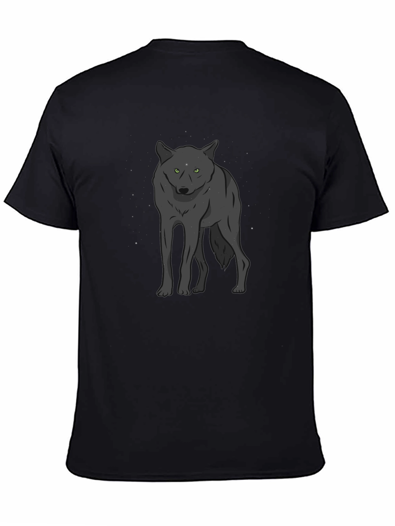 Wolf Graphic Print Crew Neck T-Shirt