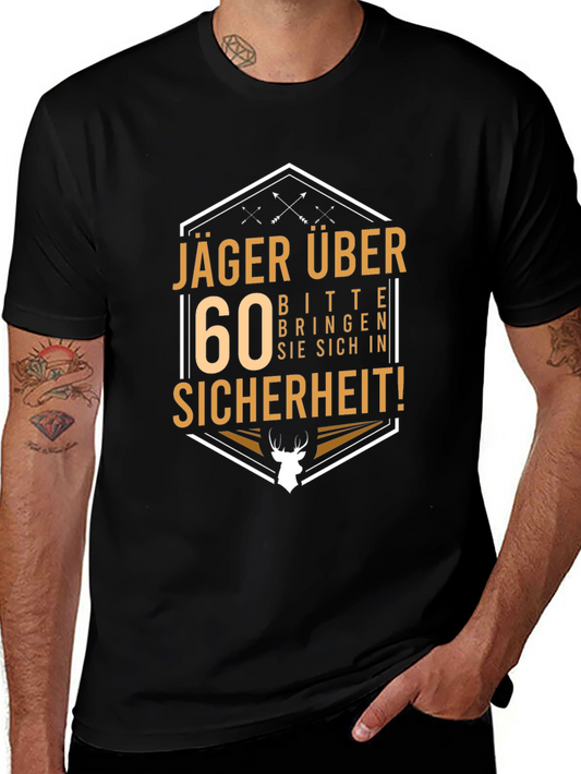 Hunter Over 60 T-Shirt - Funny German Joke Tee